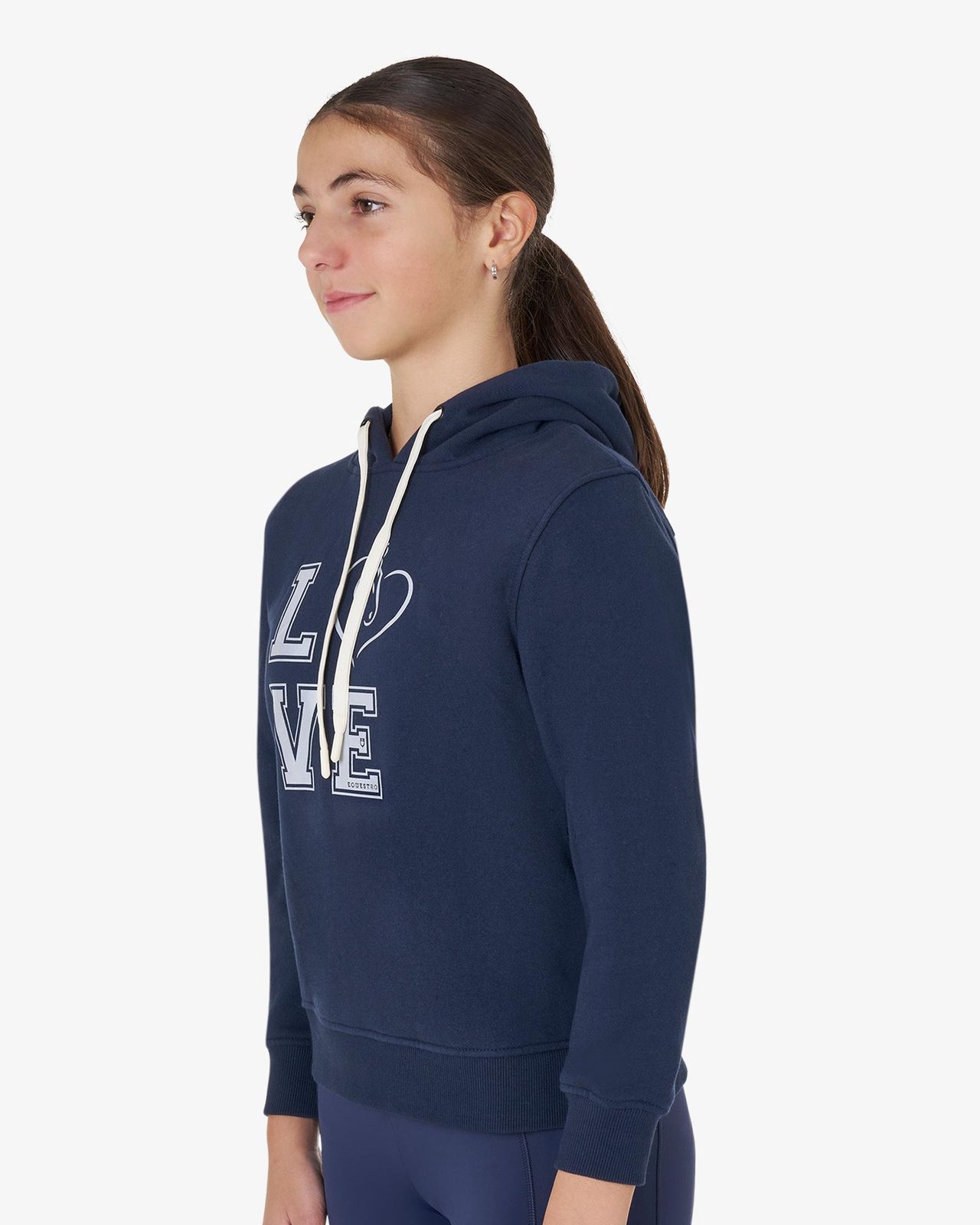 Felpa bambina Winter Love con cappuccio