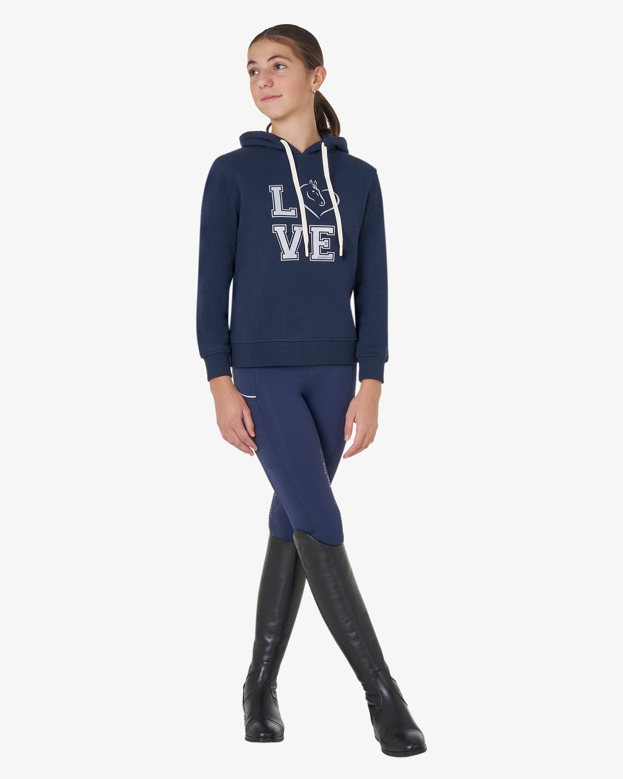 Felpa bambina Winter Love con cappuccio