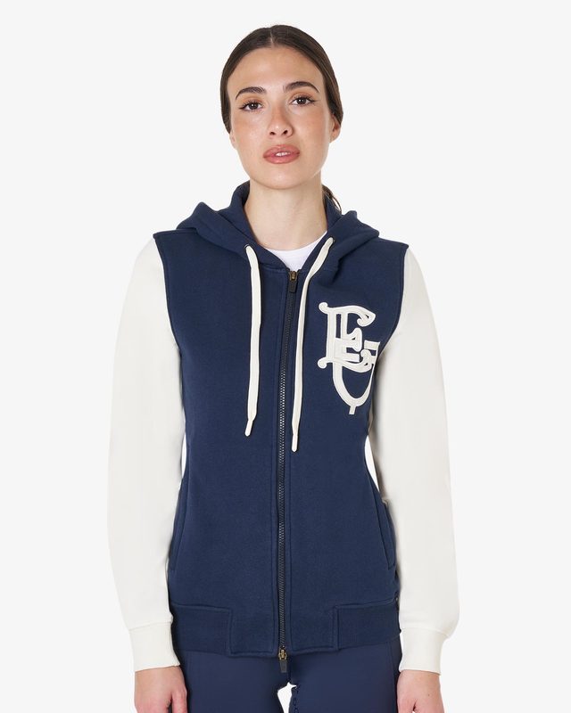 Women's EQ two tone hoodie with front zip
