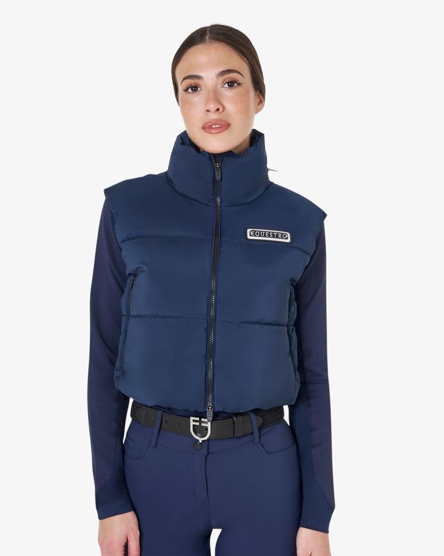 Women's zippered cropped vest