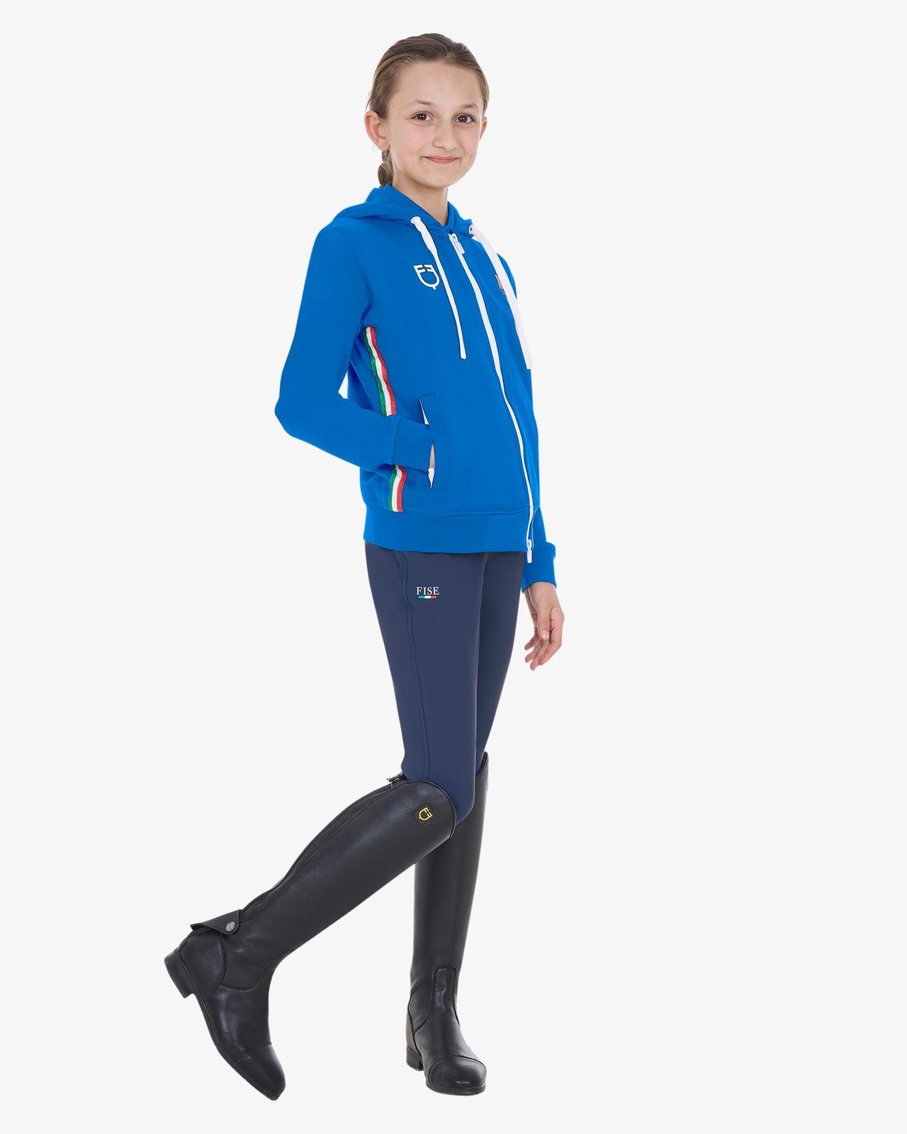 Kids'fleece unisex hoodie Equestro X FISE