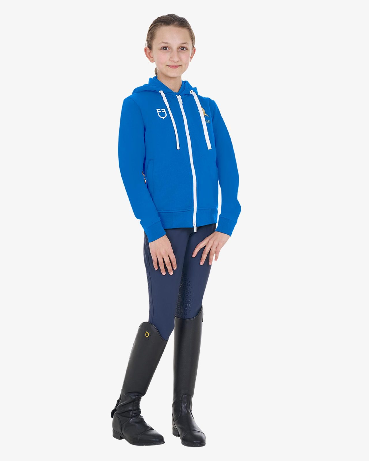 Kids'fleece unisex hoodie Equestro X FISE