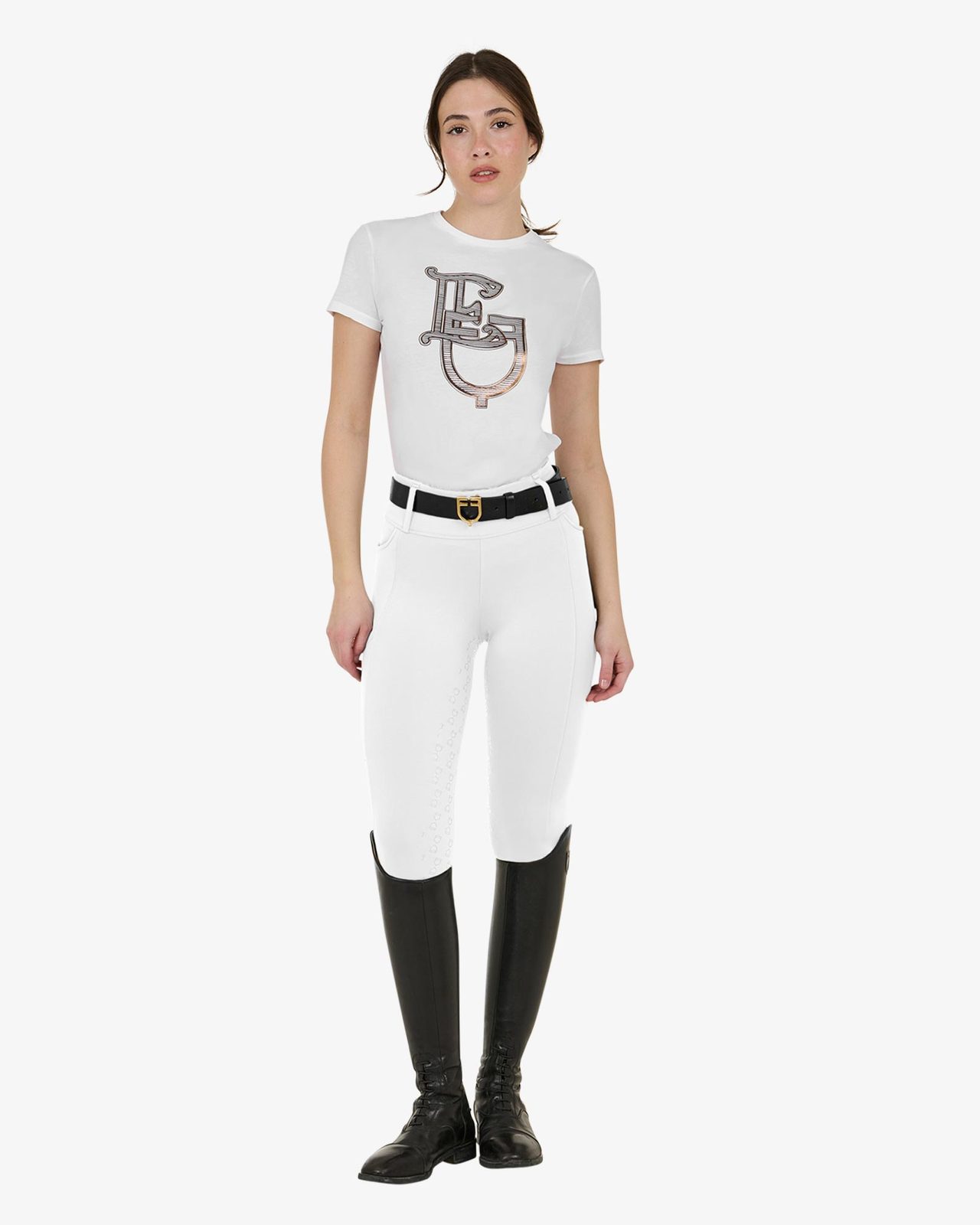 Leggings donna a vita alta con passanti