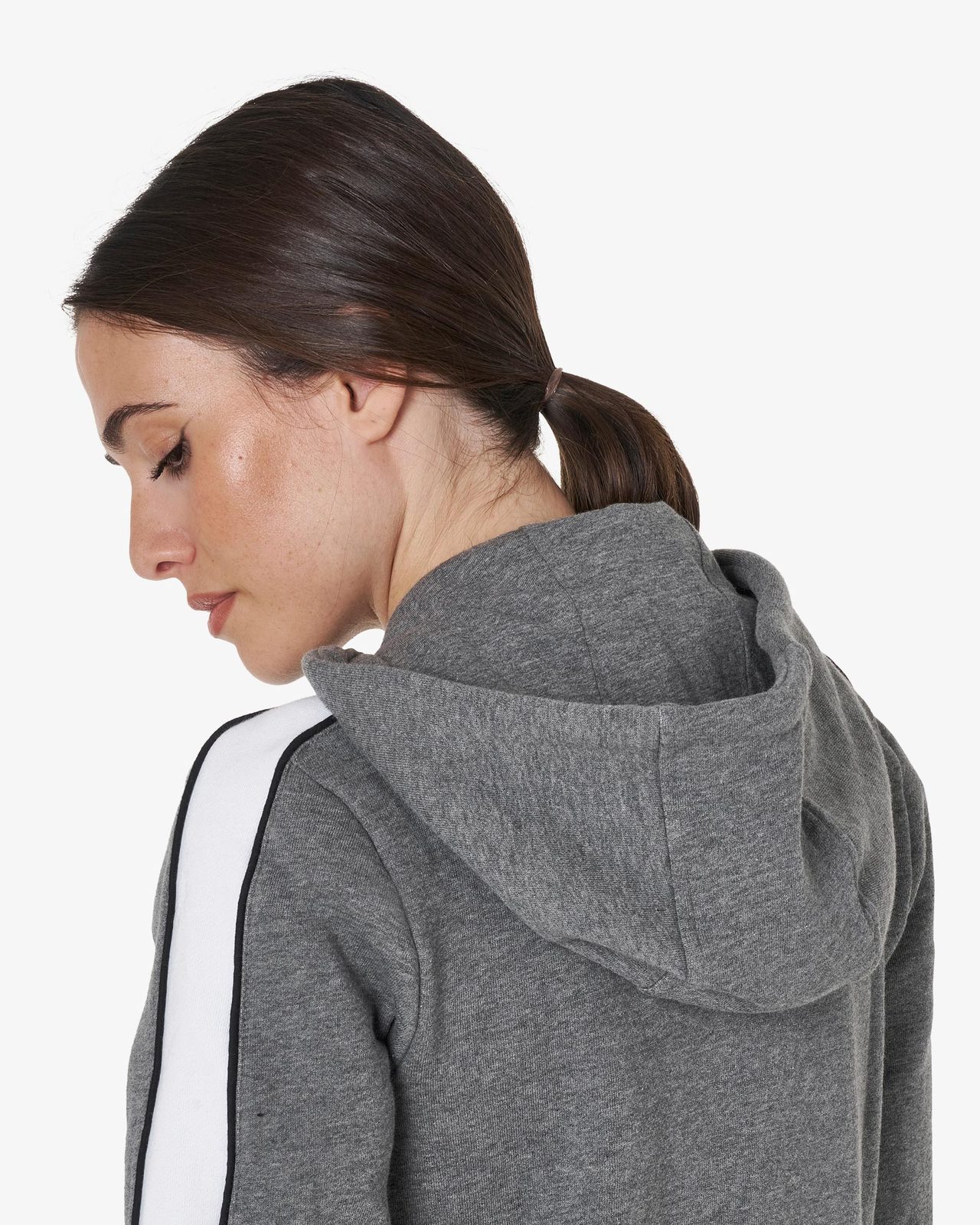 Felpa da donna con cappuccio e zip frontale