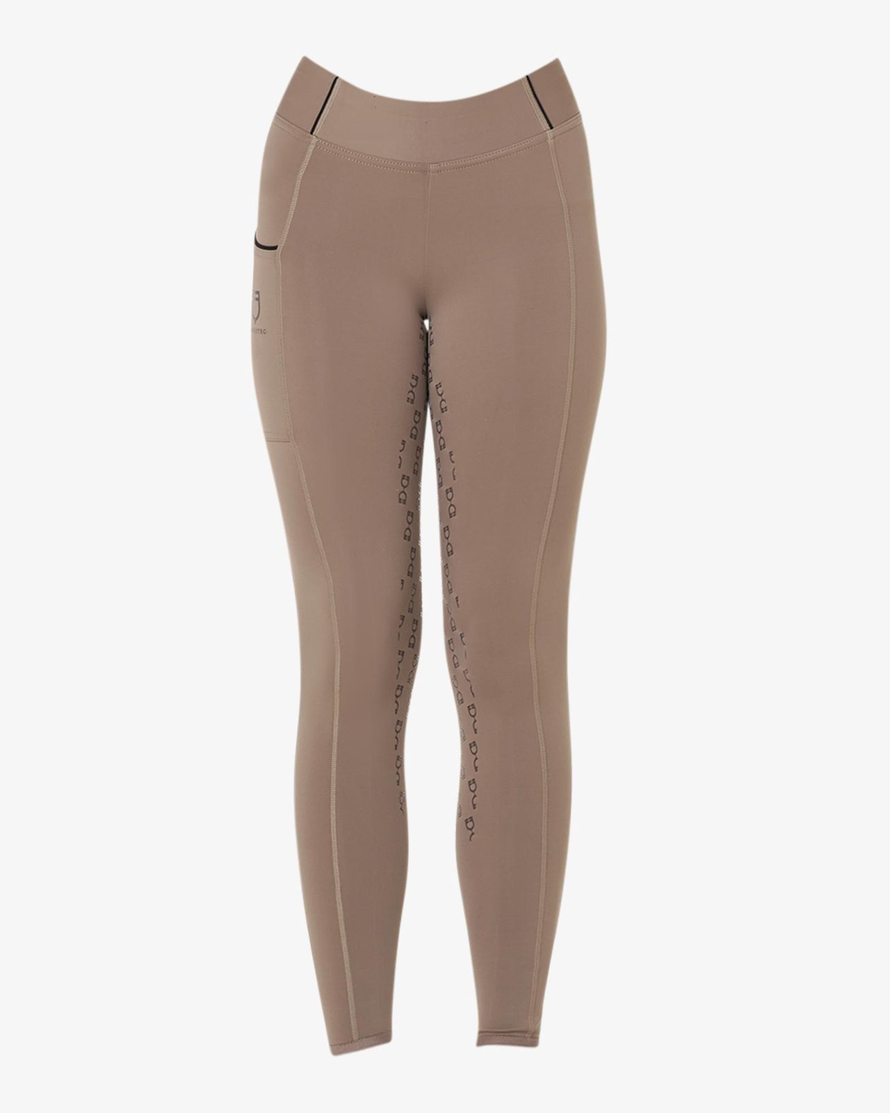 Leggins bambina slim fit grip con logo