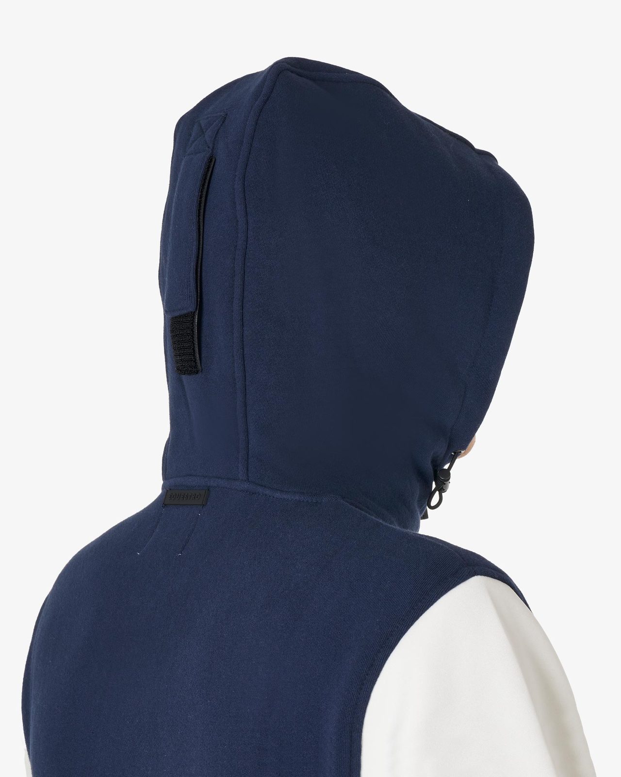 Men's institutional two-tone hoodie with front zip