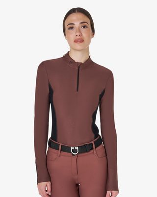 Polo tecnica donna da allenamento manica lunga