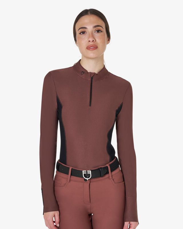 Women's long-sleeved training technical polo shirt