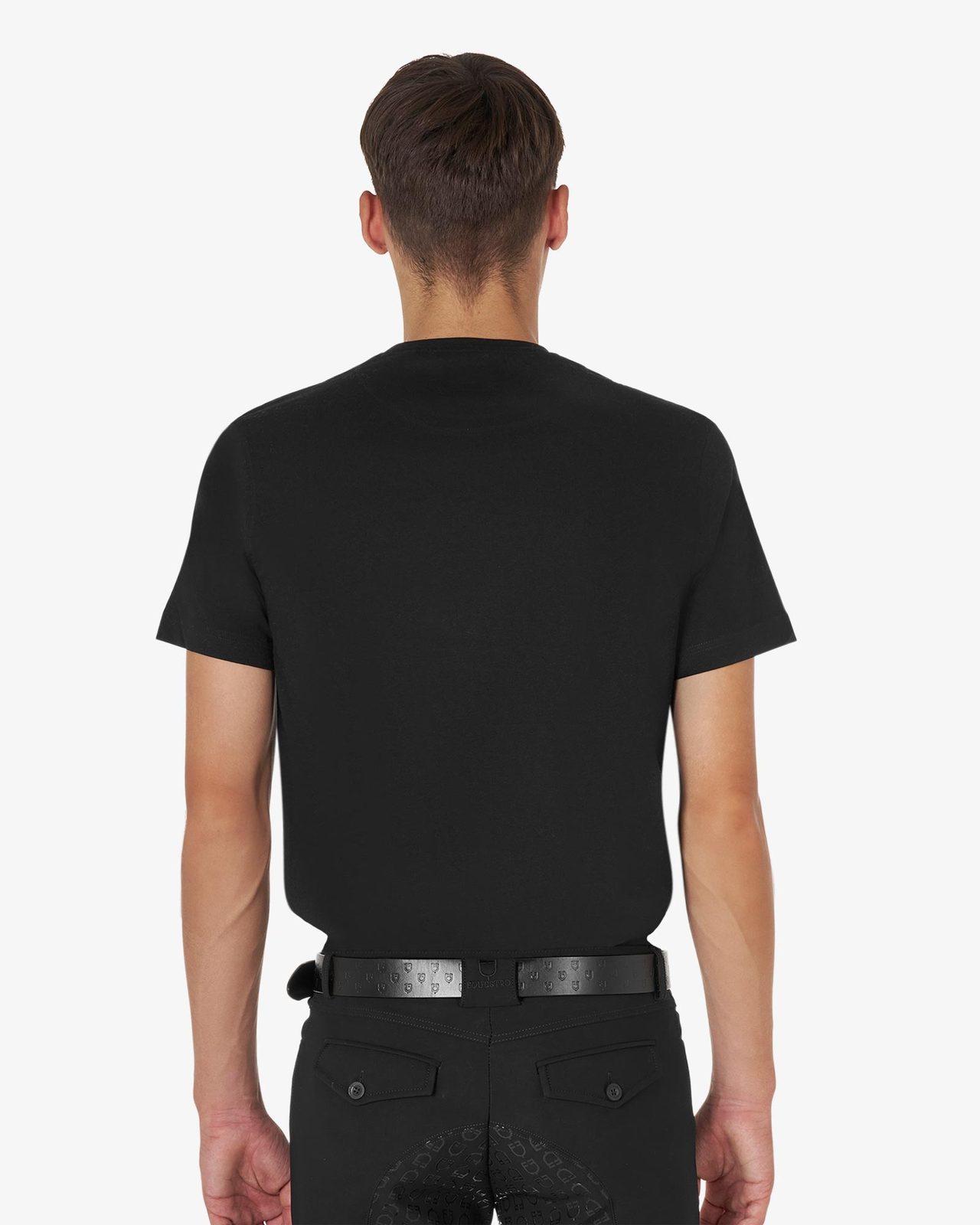 Men's basic T-shirt with tone-on-tone logo