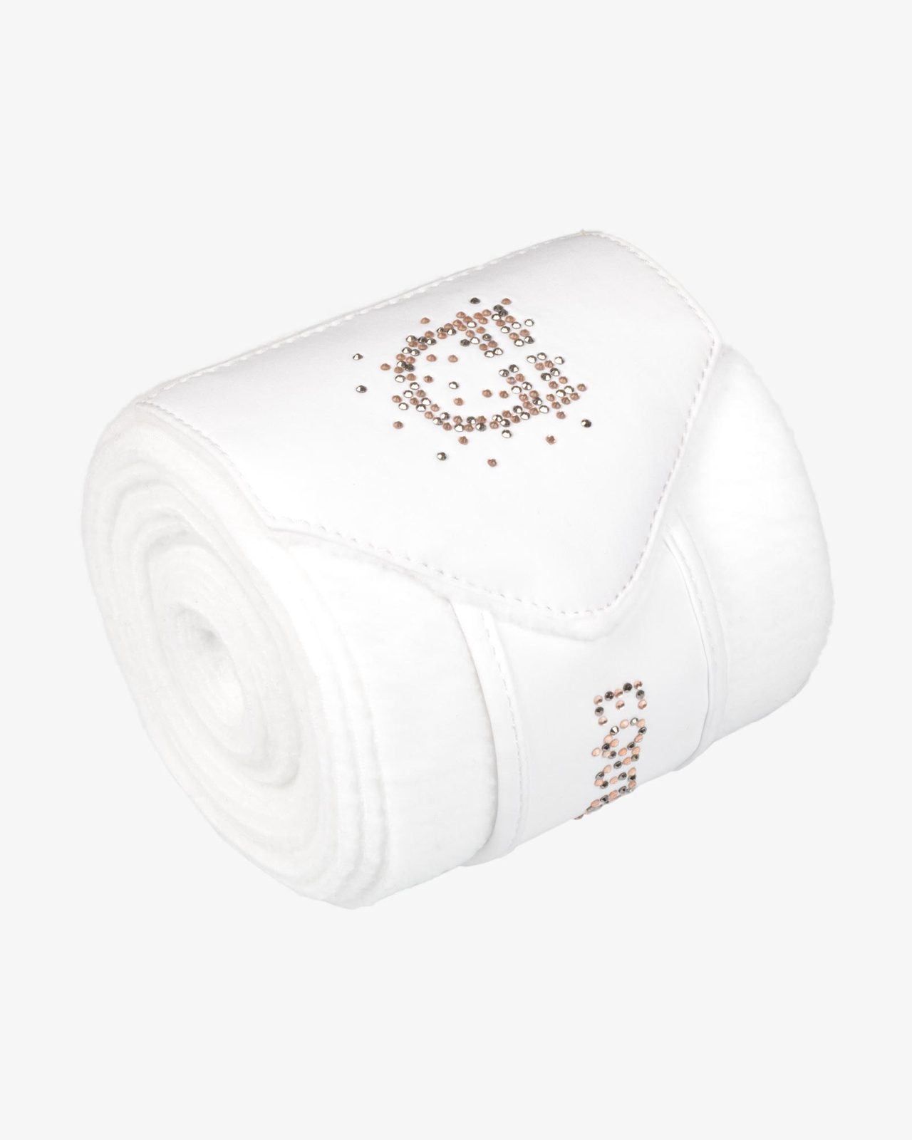 Fasce in pile con logo in strass