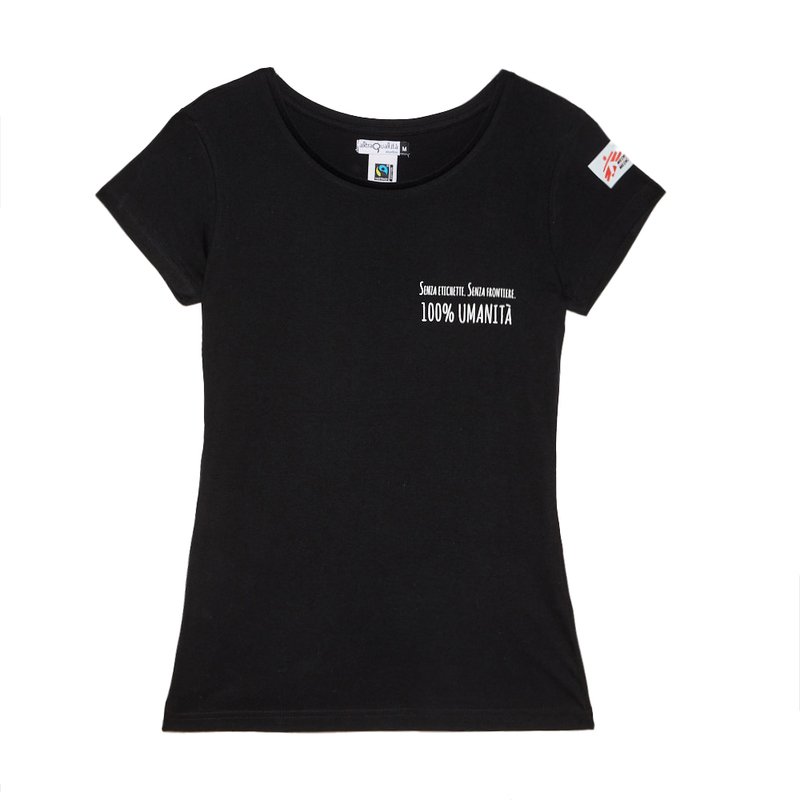 T-shirt donna nera Senza Etichette