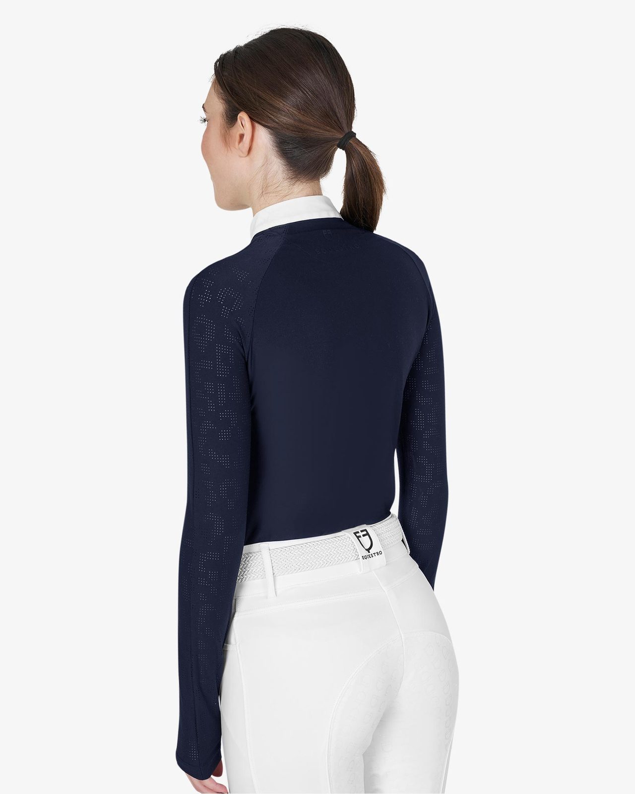 Polo donna slim fit da concorso con inserti in mesh