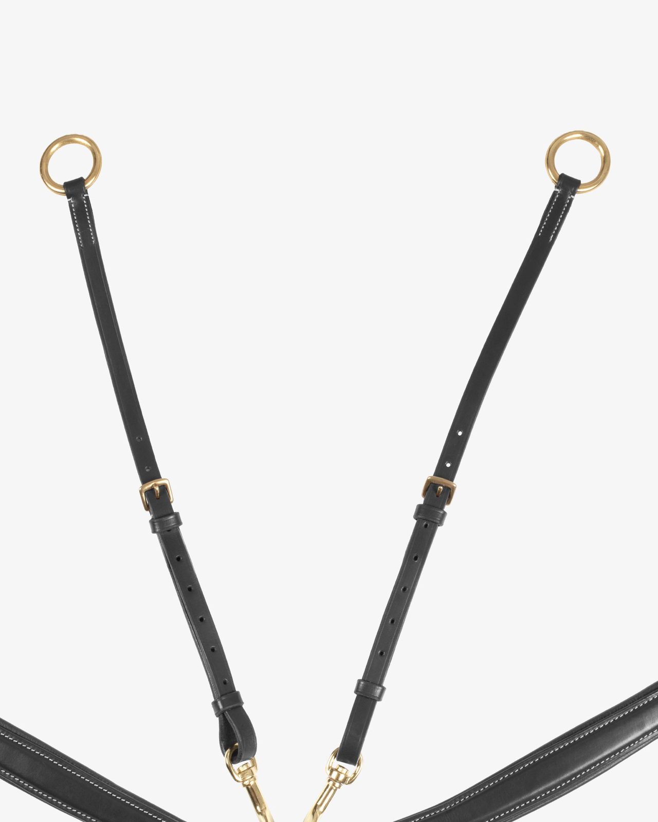Tanned leather fork breastplate with steel buckles NEW