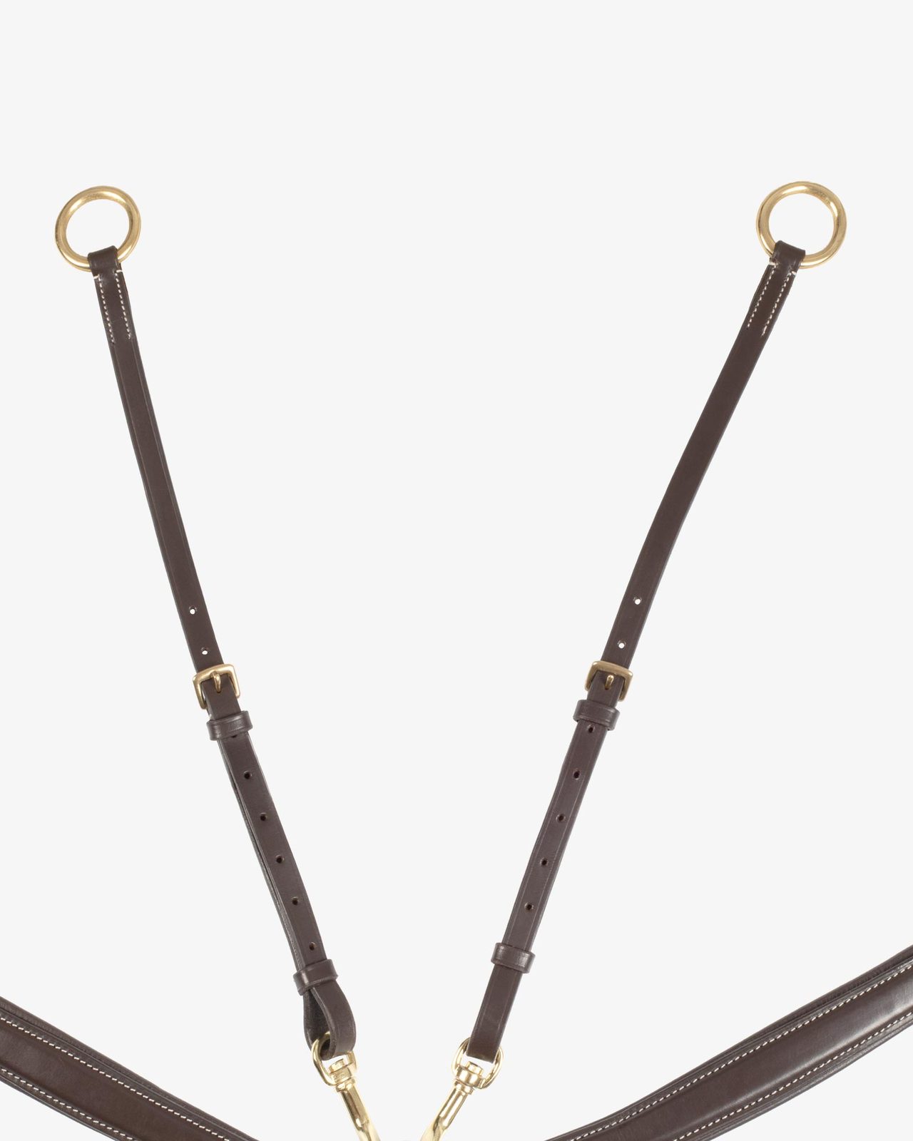Tanned leather fork breastplate with steel buckles NEW