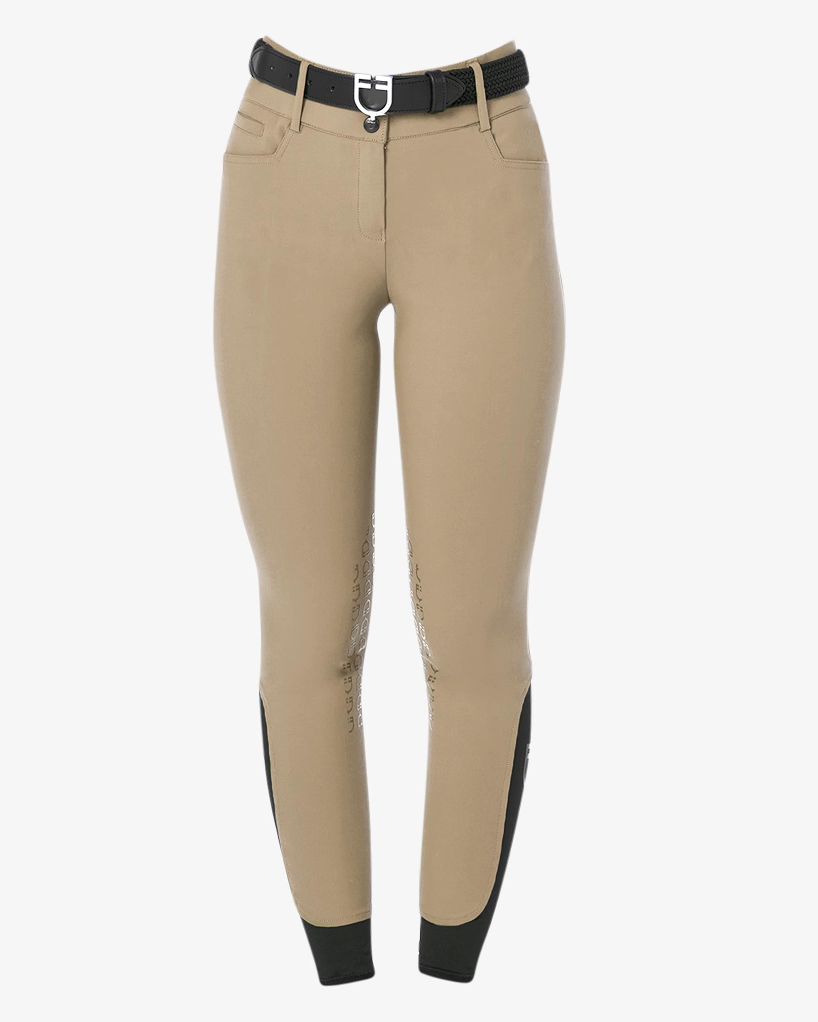 Pantaloni donna a vita alta con grip ginocchio