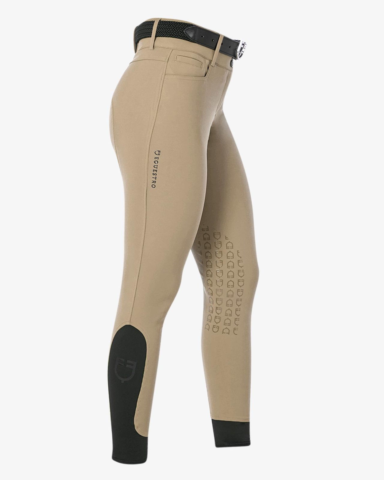 Pantaloni donna a vita alta con grip ginocchio