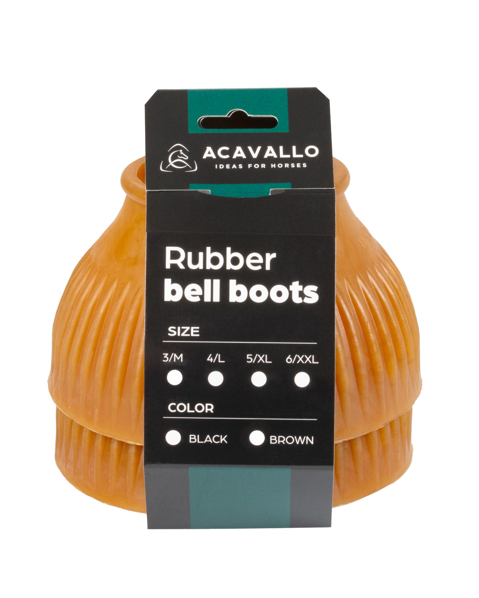 Rubber bell boots with logo (sold in pairs)
