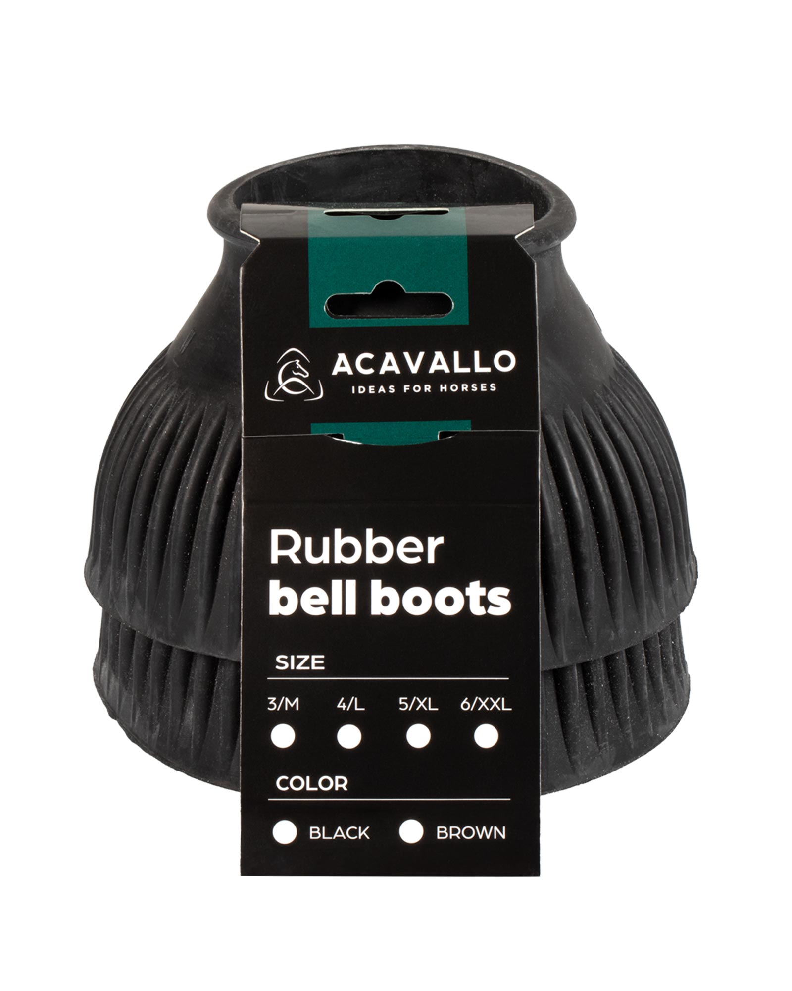 Rubber bell boots with logo (sold in pairs)