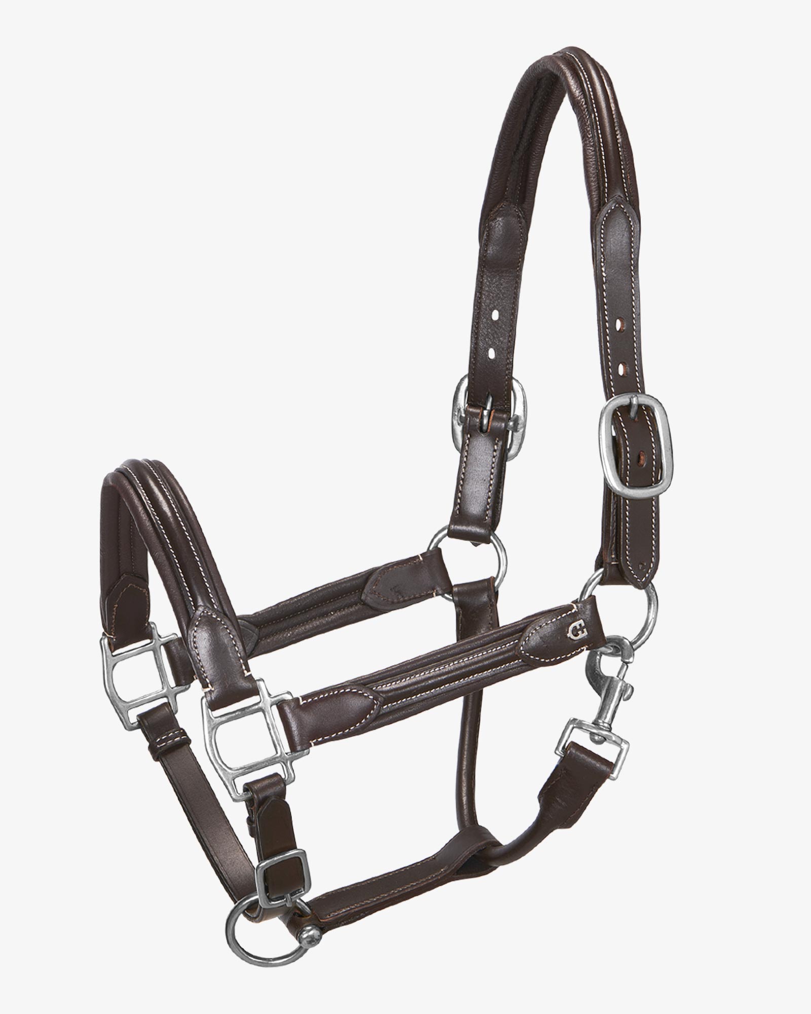 Soft leather halter with durable buckles