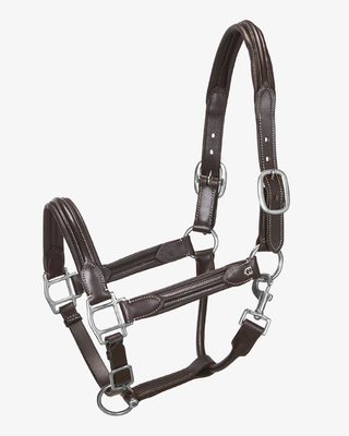 Soft leather halter with durable buckles