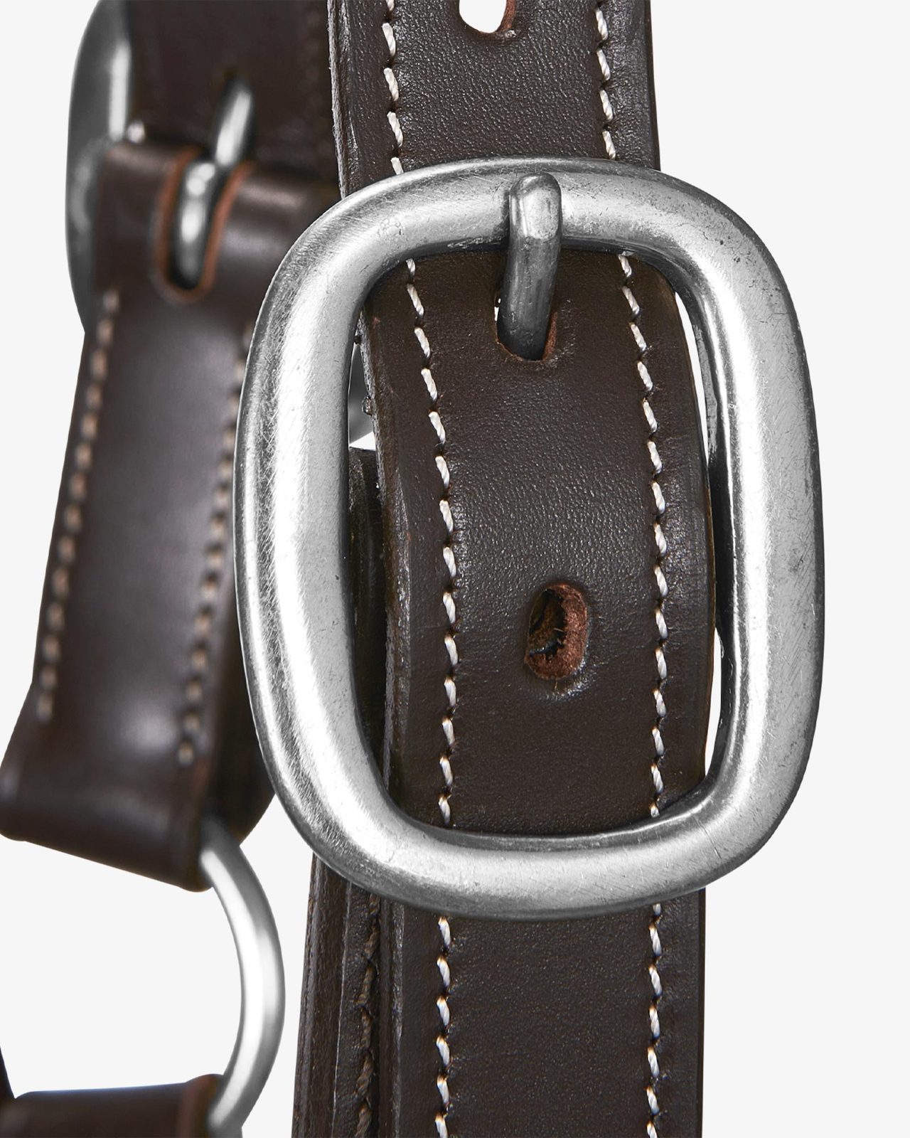 Soft leather halter with durable buckles