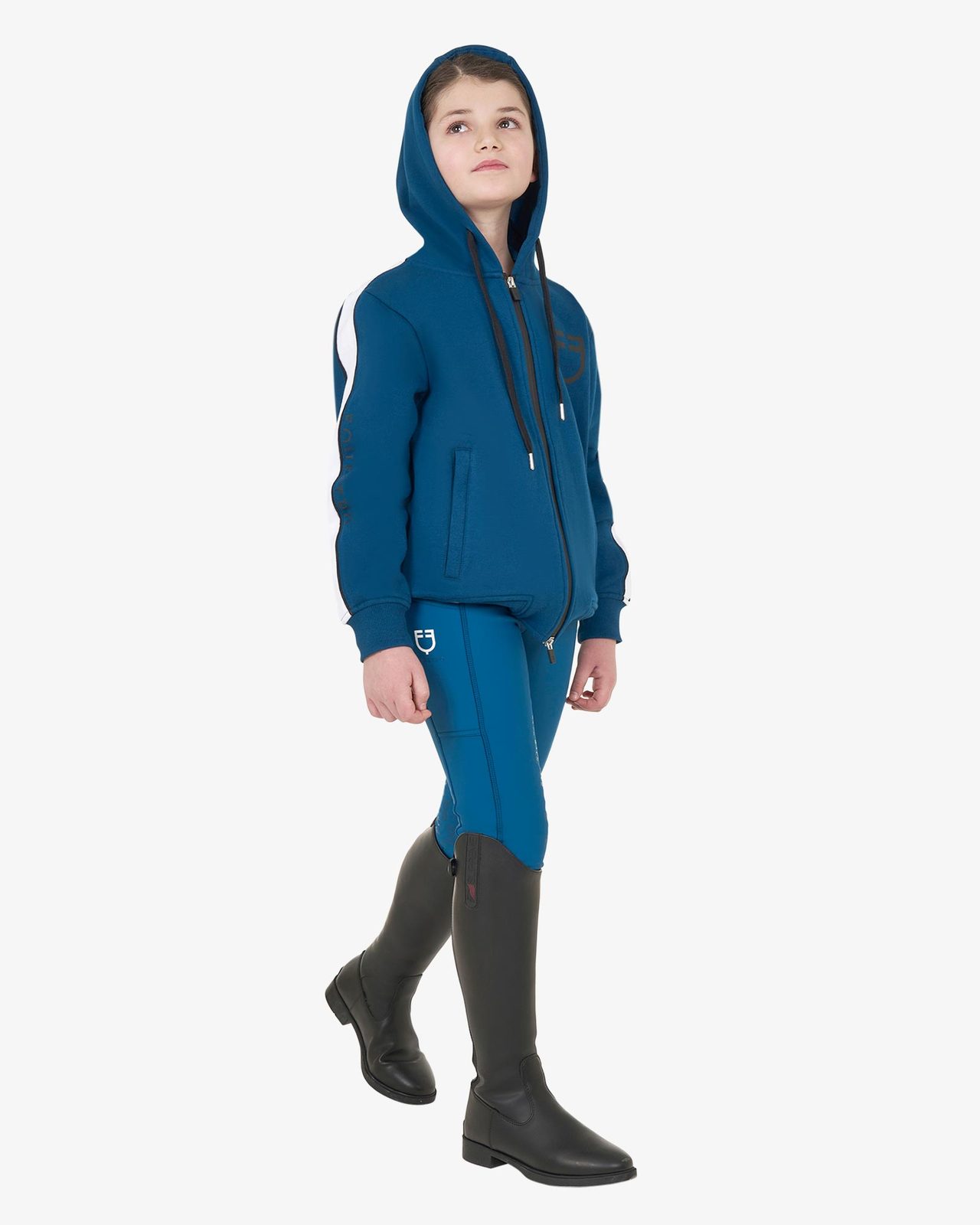 Girls' slim fit grip leggings with logo