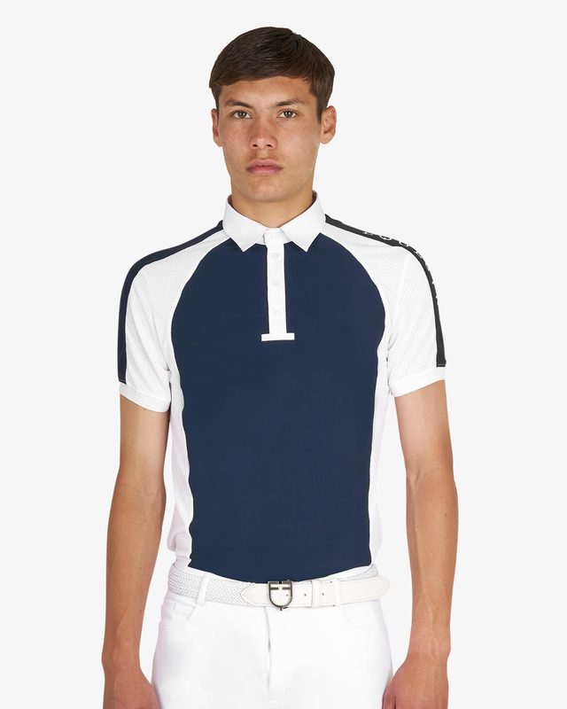 Men's slim fit competition polo shirt four buttons