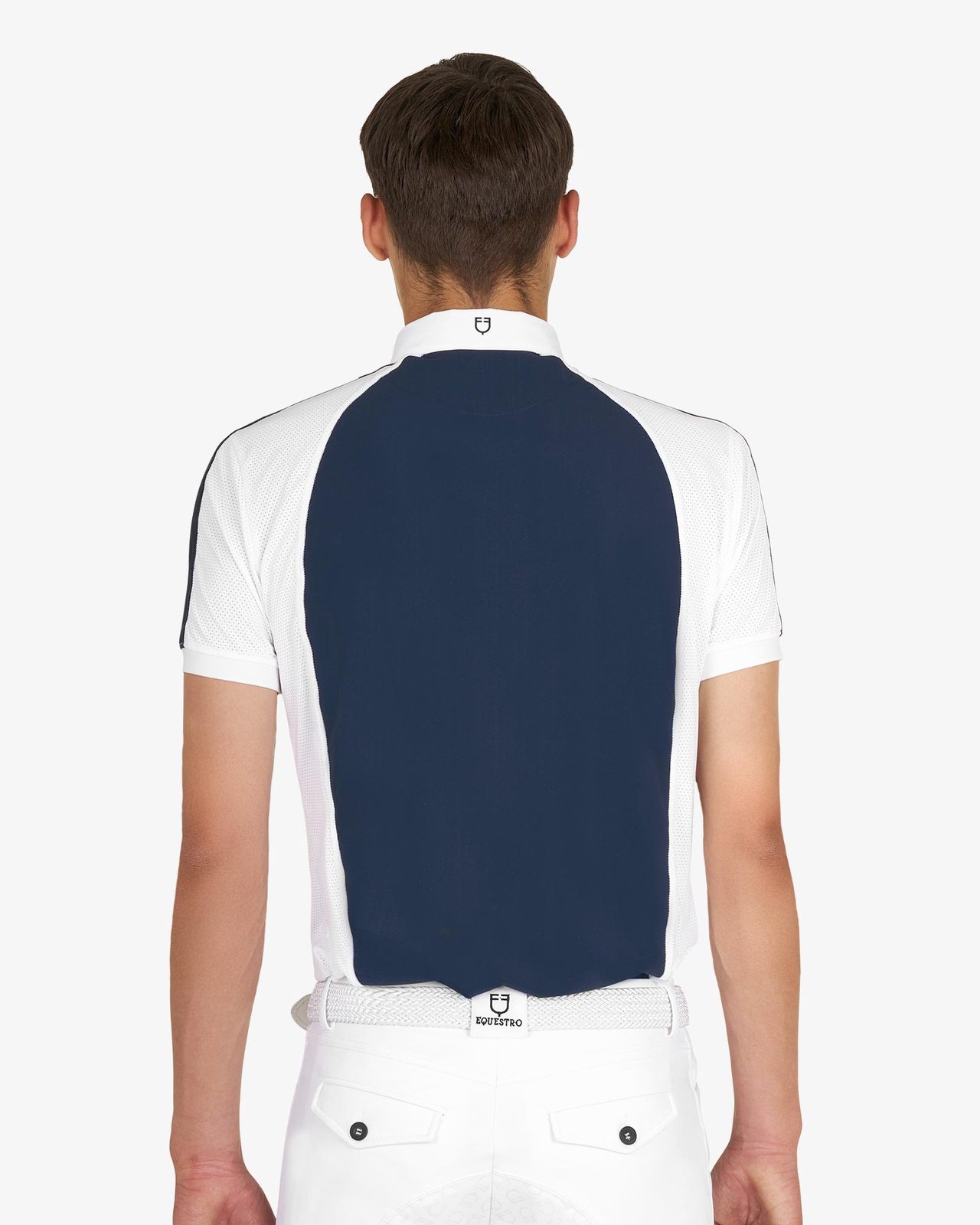 Polo uomo da concorso slim fit quattro bottoni