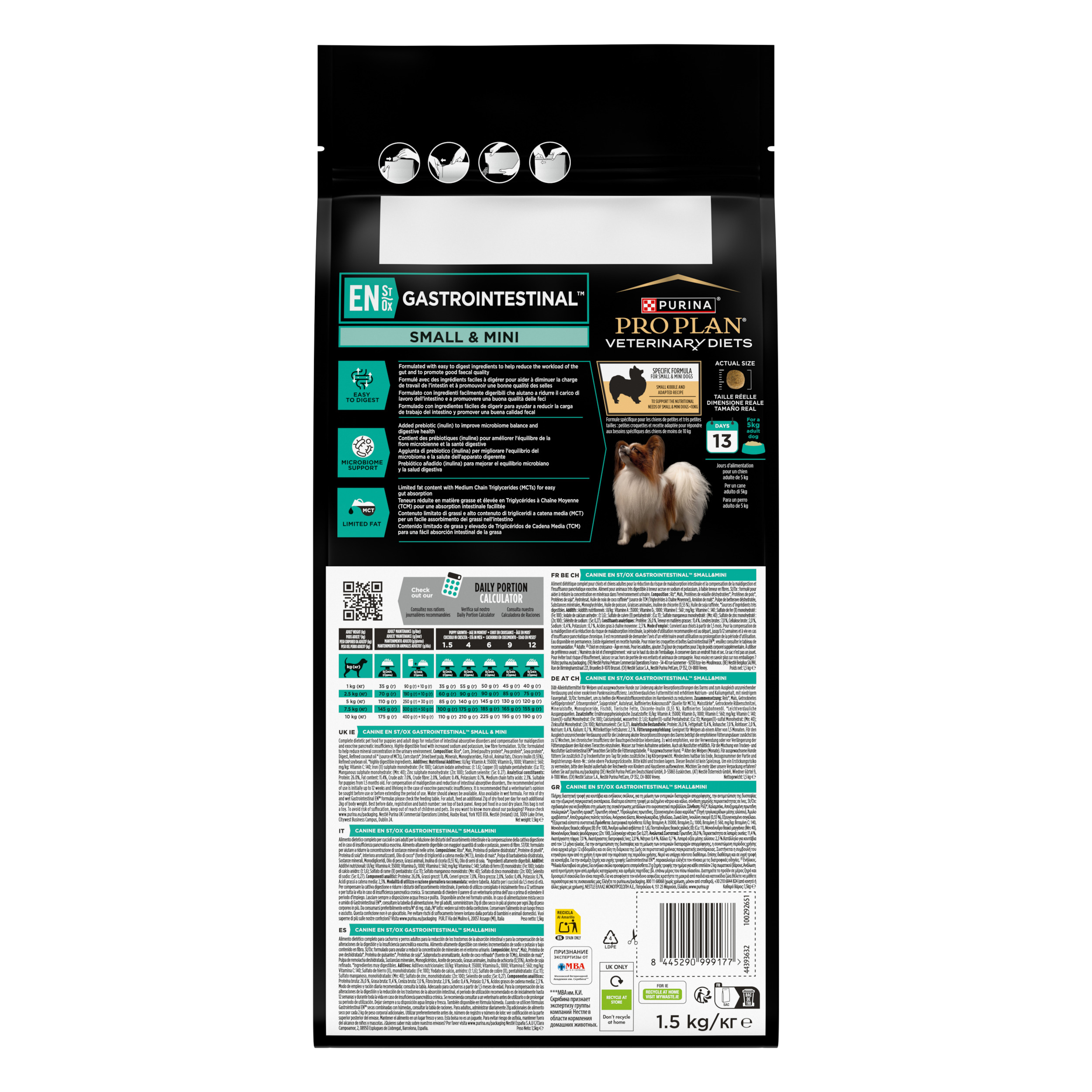PURINA PRO PLAN VETERINARY DIETS secco cane EN Gastrointestinal Small&Mini