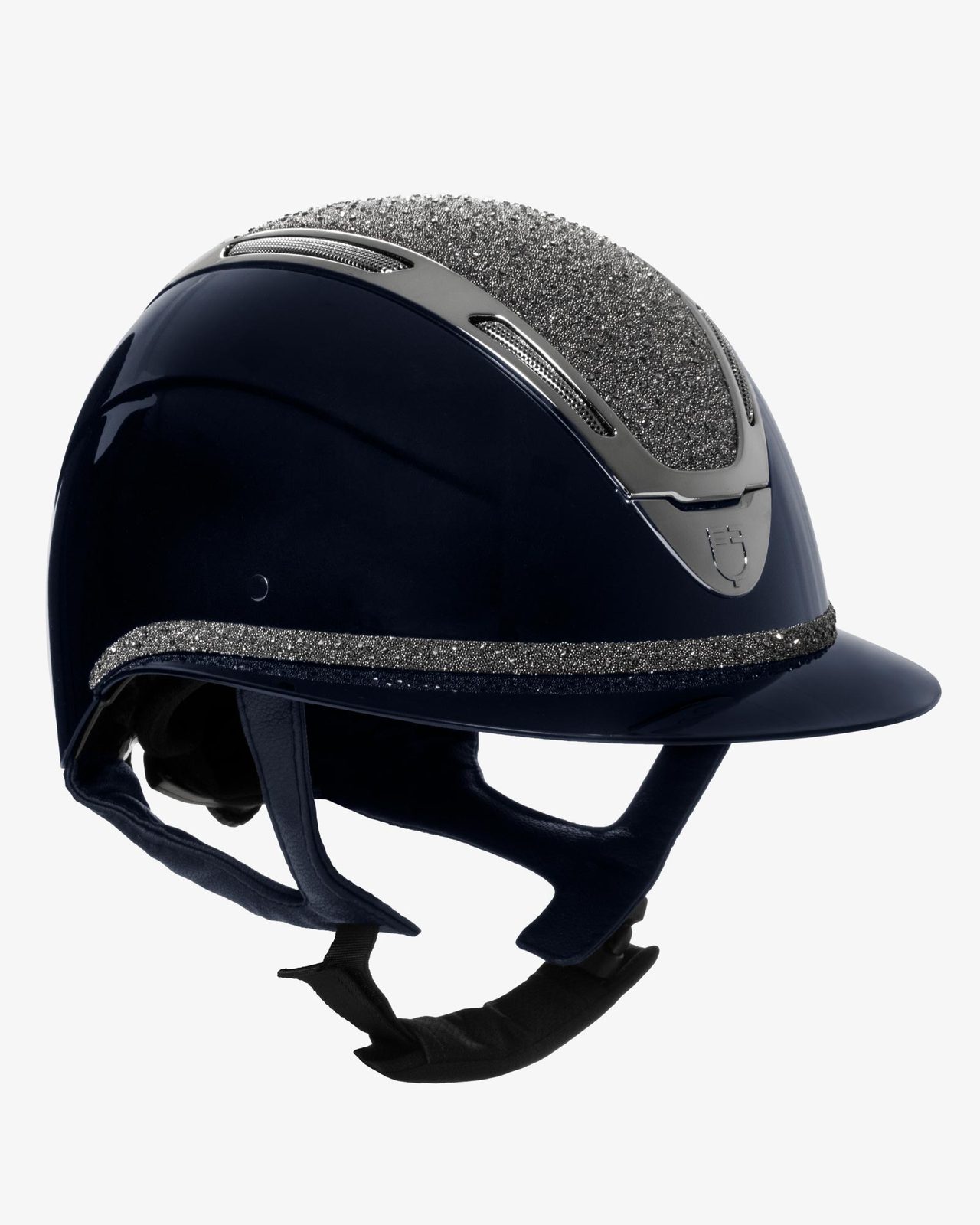 Cap Apocalypse donna calotta lucida e brillantini omologazione EN 1384-2023
