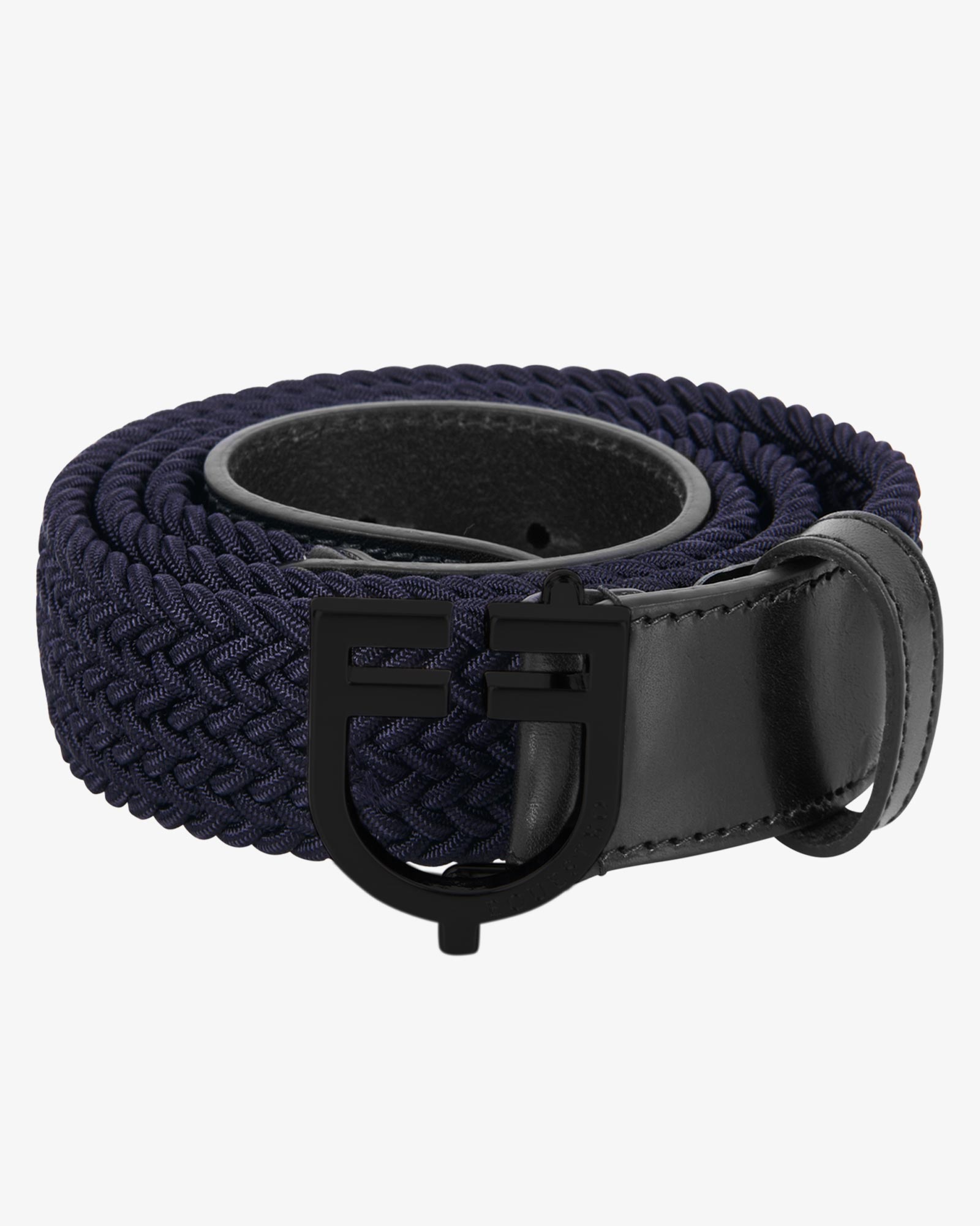 Cintura elastica con fibbia nera e logo