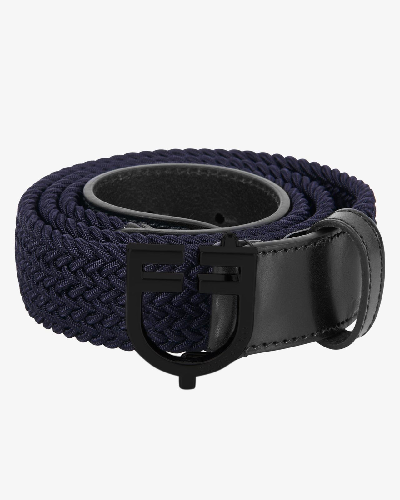 Cintura elastica con fibbia nera e logo