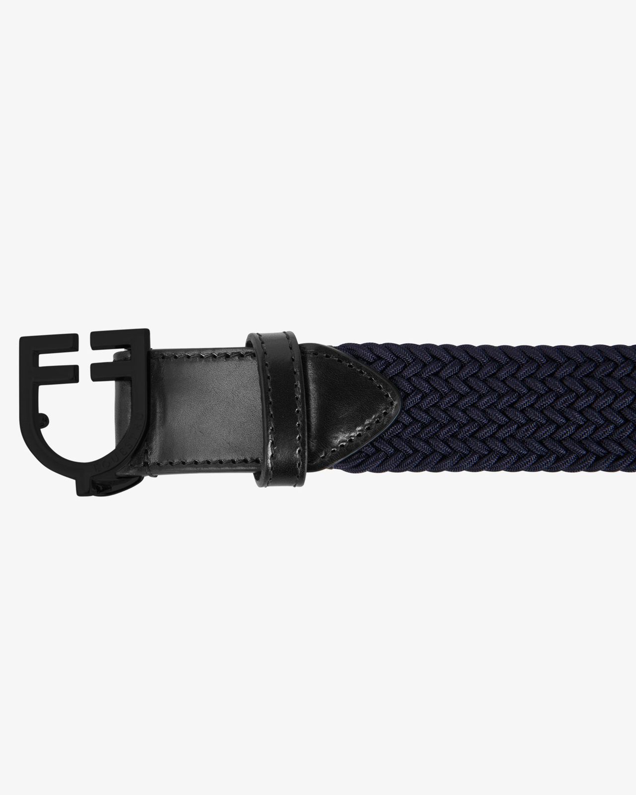 Cintura elastica con fibbia nera e logo