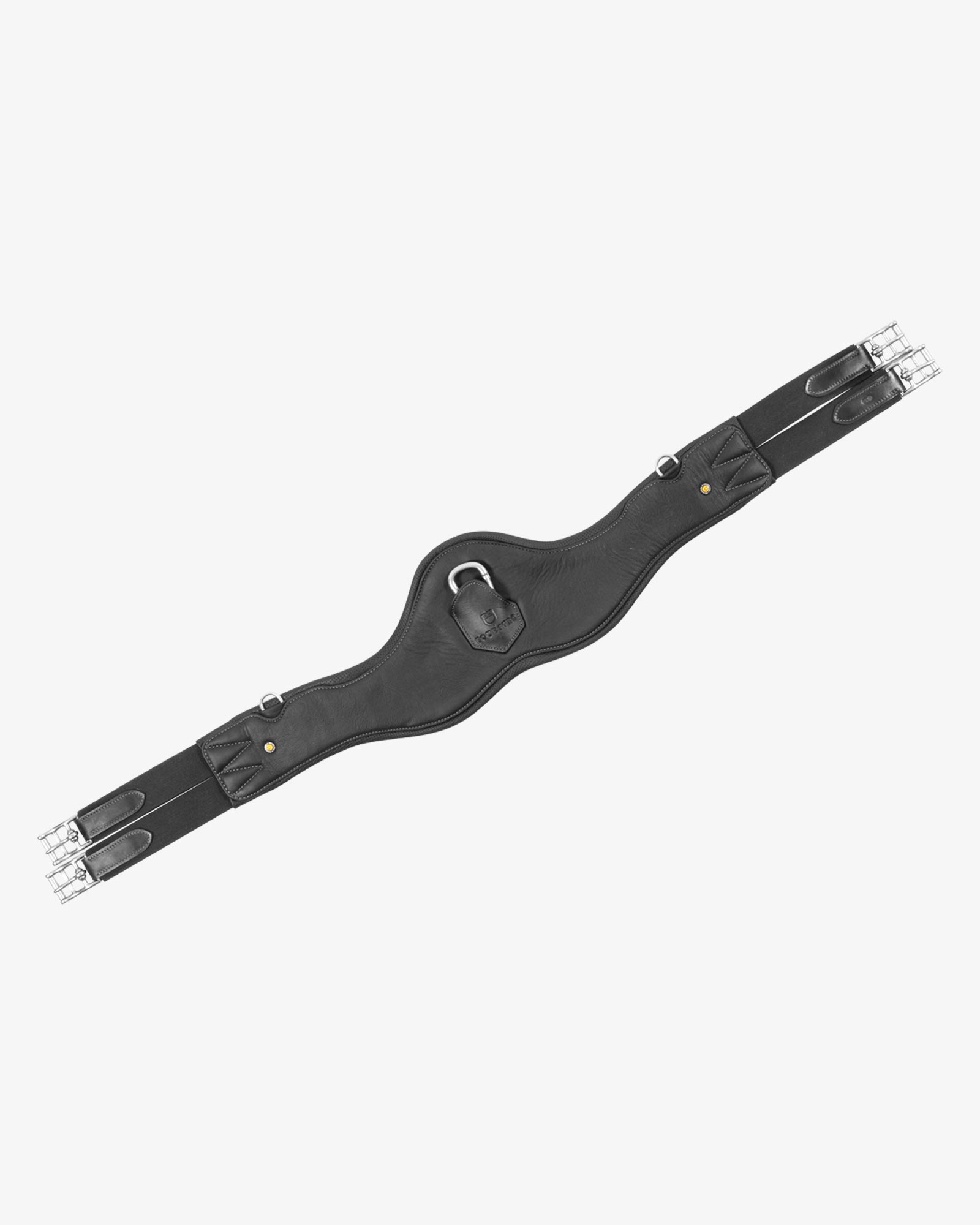 Shaped leather jumping girth