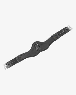 Shaped leather jumping girth