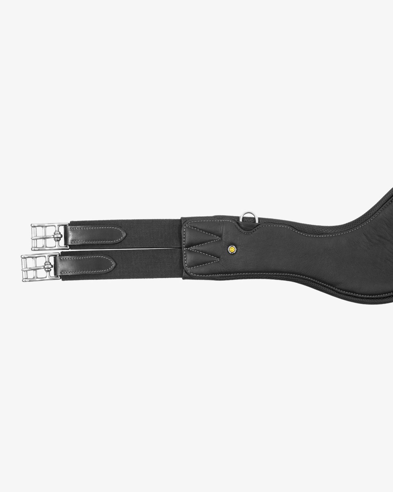 Shaped leather jumping girth