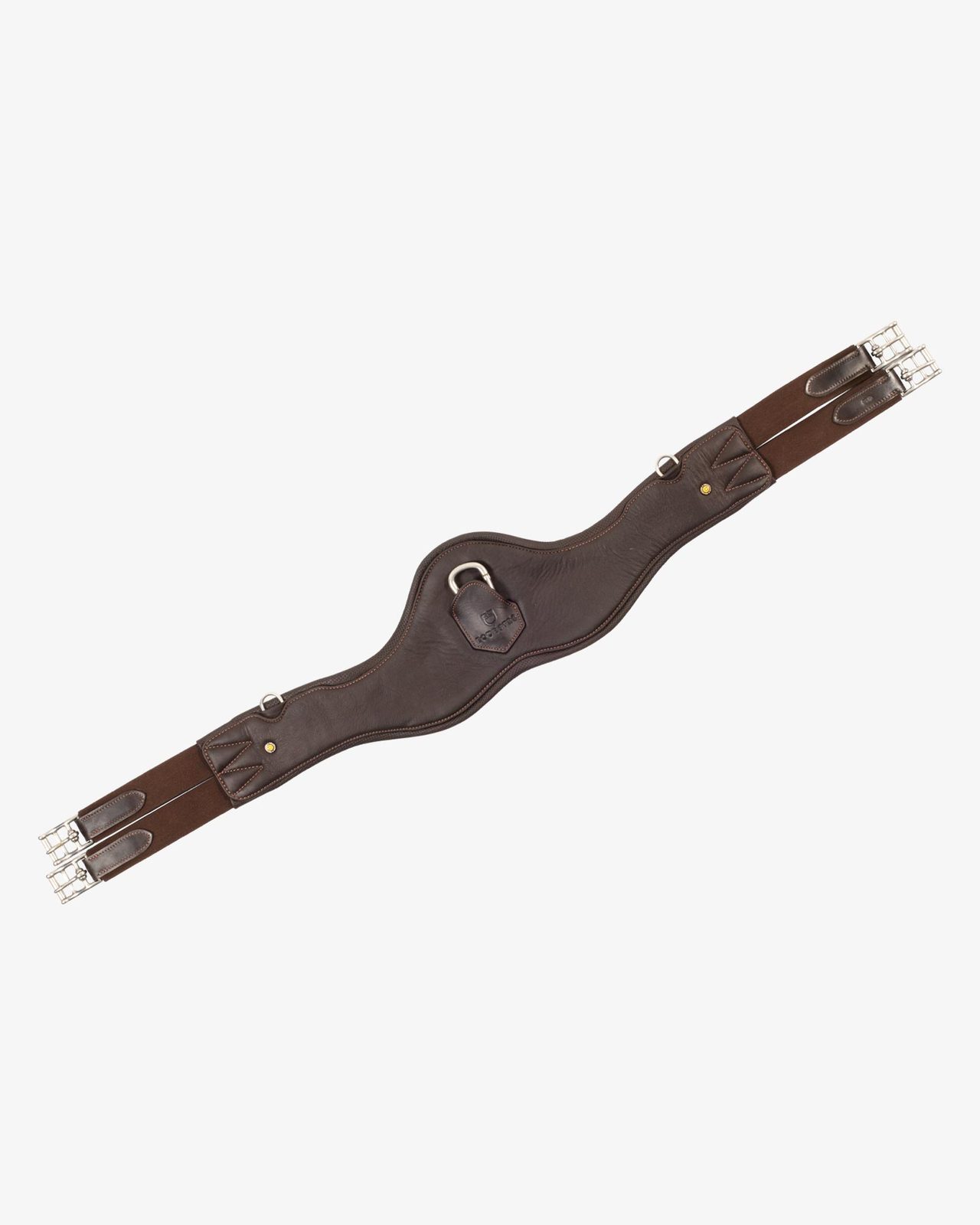 Shaped leather jumping girth