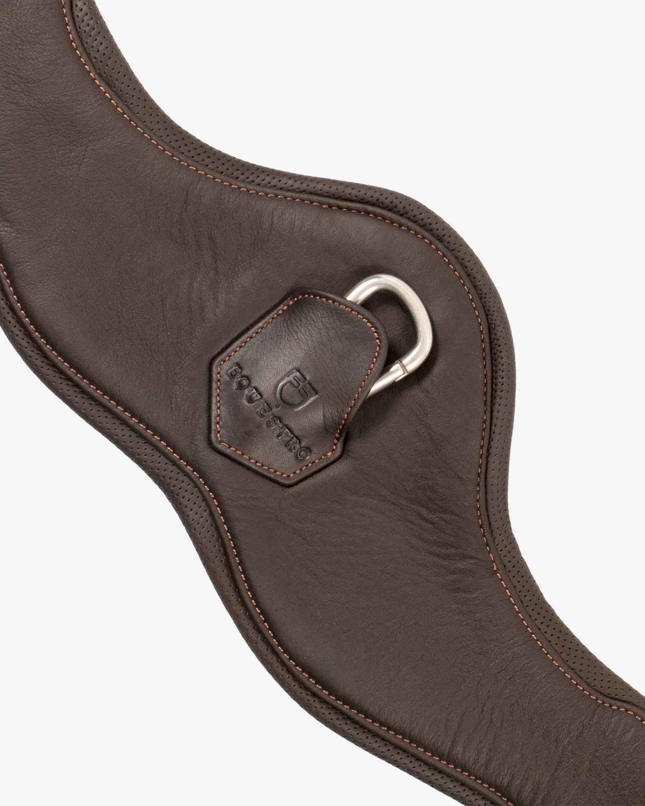 Shaped leather jumping girth