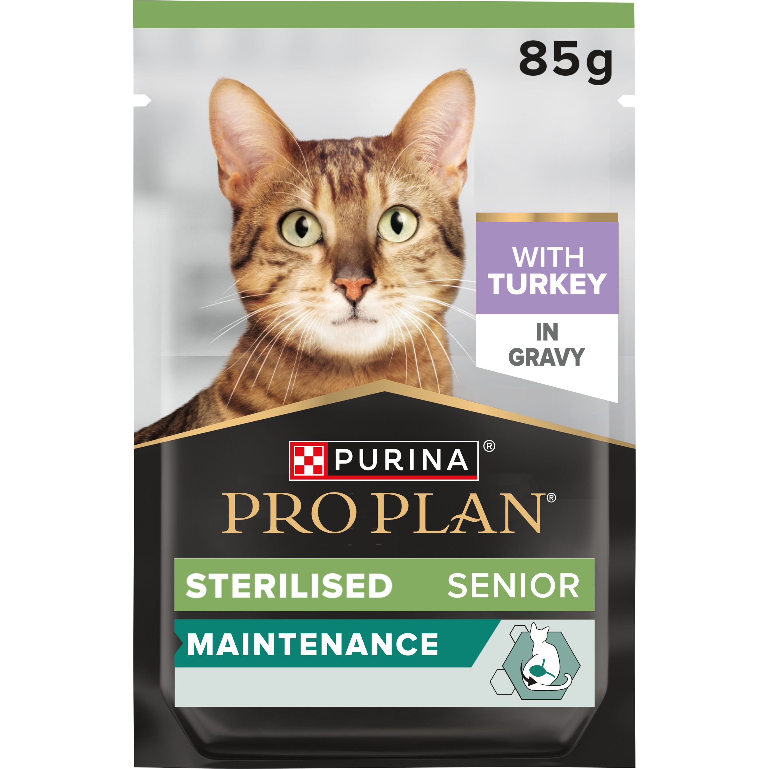 PURINA® PRO PLAN® Sterilised Senior 7+ MAINTENANCE con tacchino in salsa