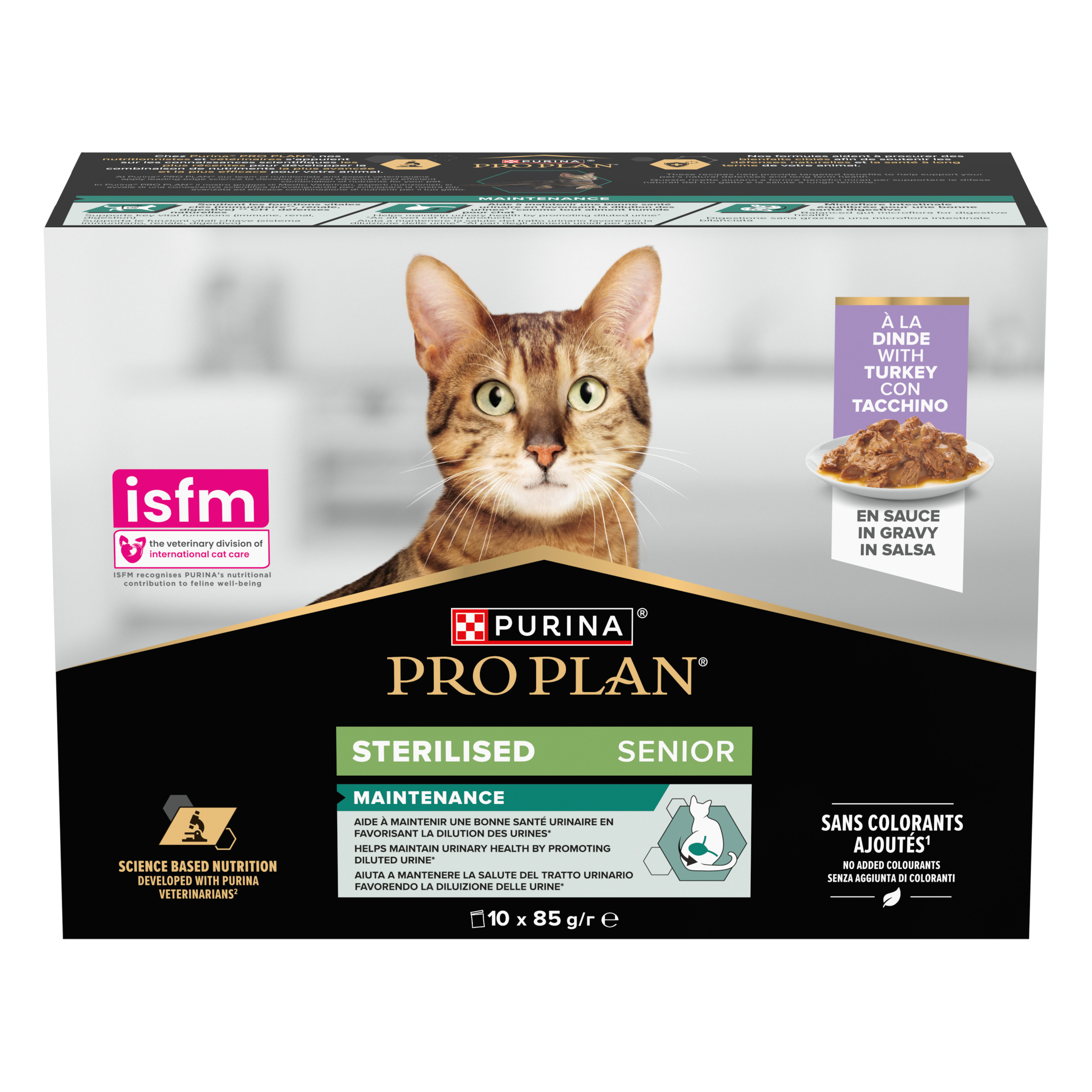 PURINA® PRO PLAN® Sterilised Senior 7+ MAINTENANCE con tacchino in salsa
