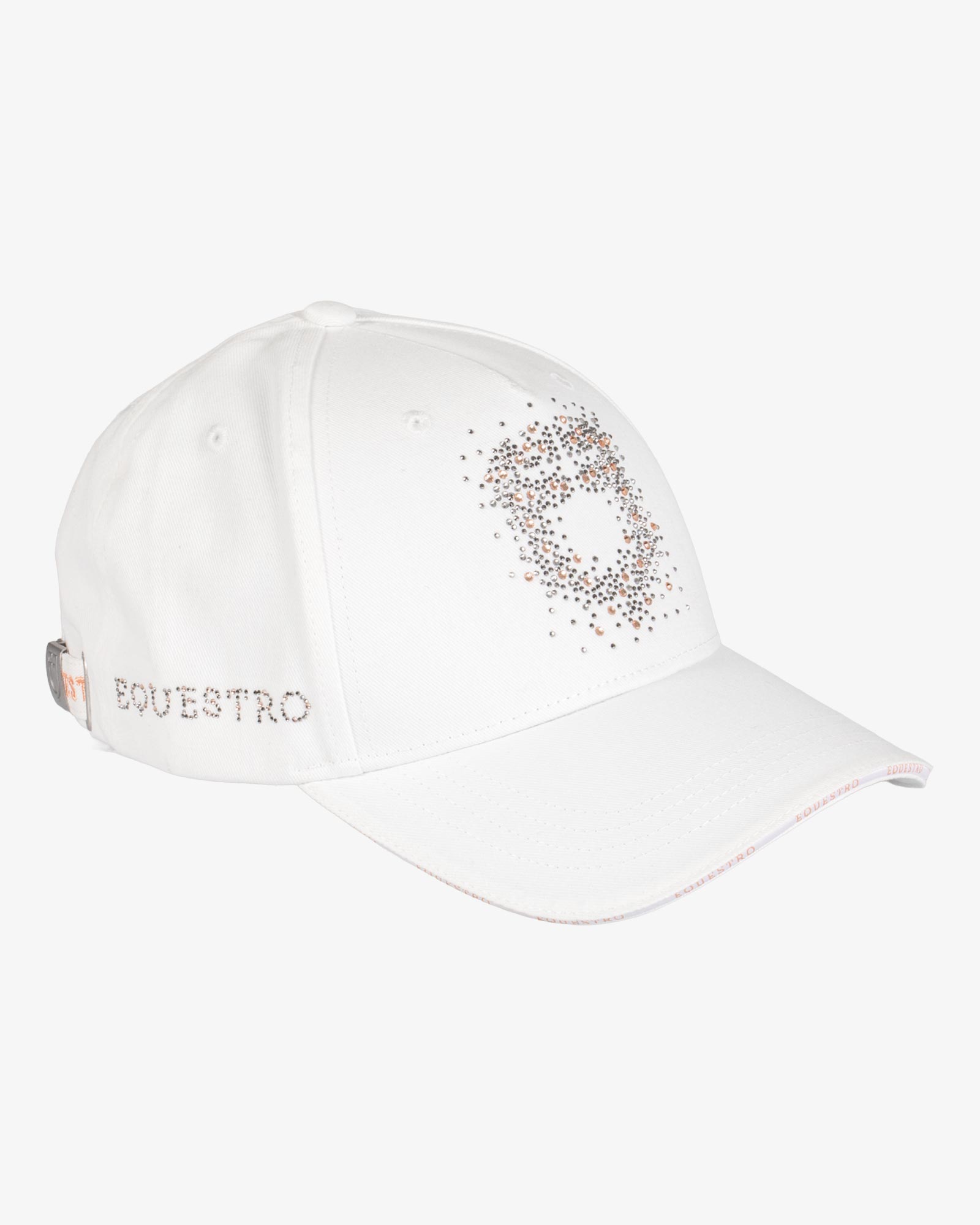 Baseball cap with rhinestone logo