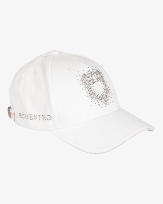 Baseball cap with rhinestone logo