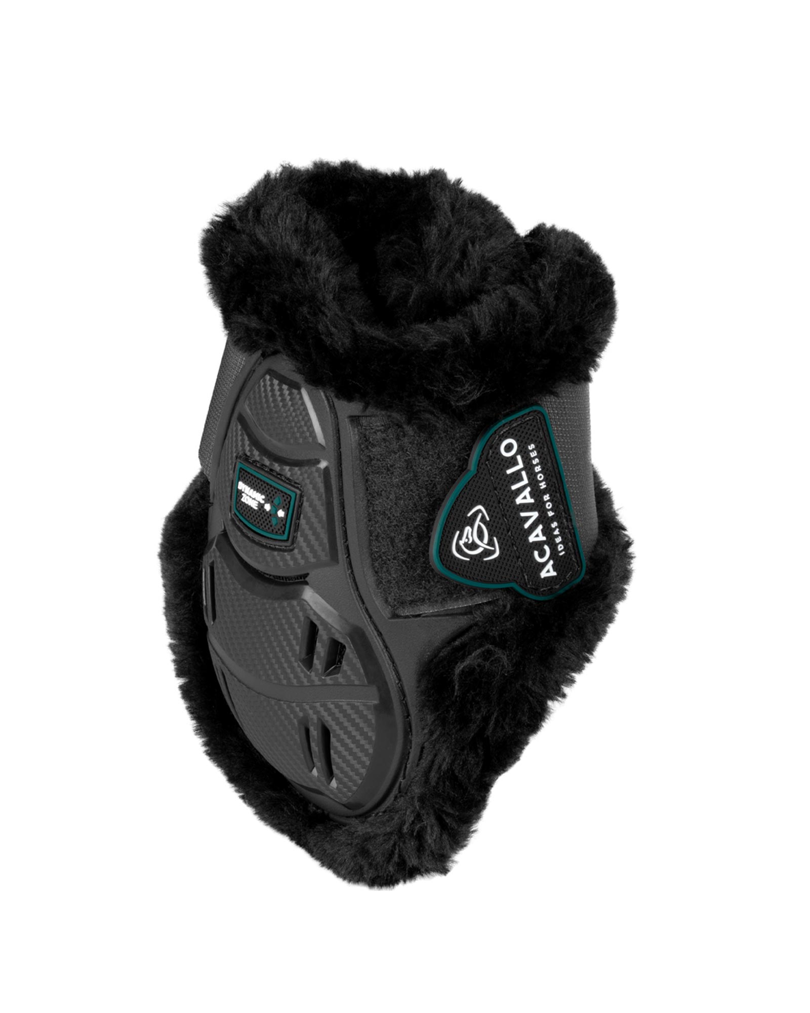 Skeleton Dynamic Zone fetlock boots with synthetic sheepskin