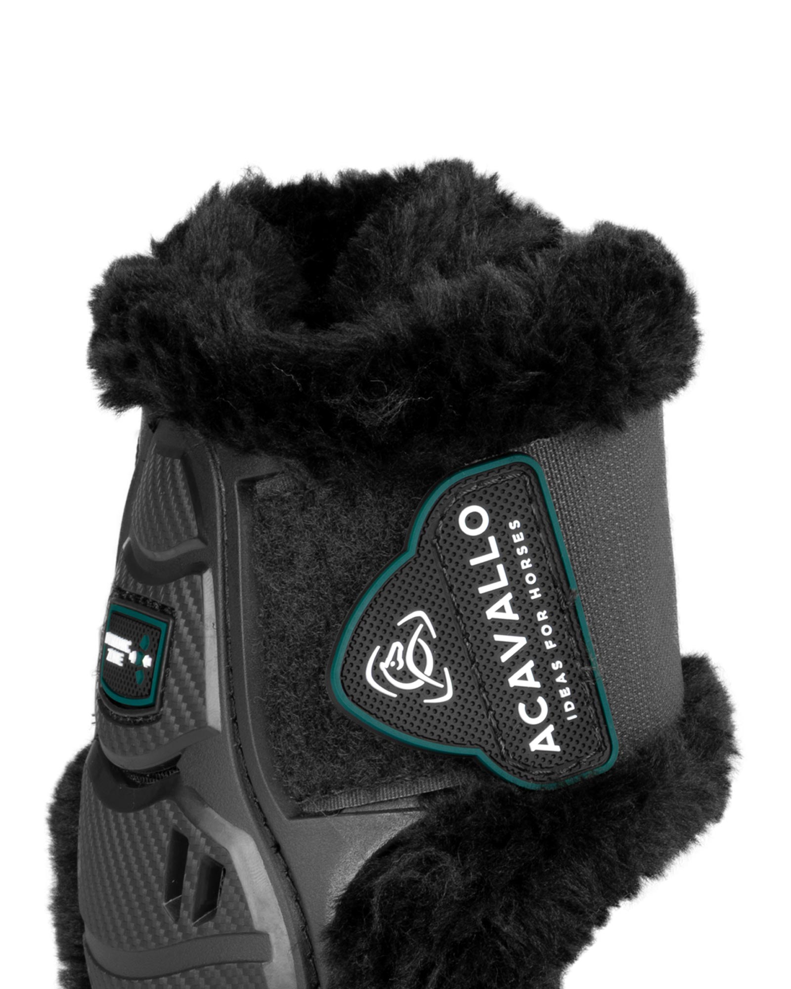 Skeleton Dynamic Zone fetlock boots with synthetic sheepskin