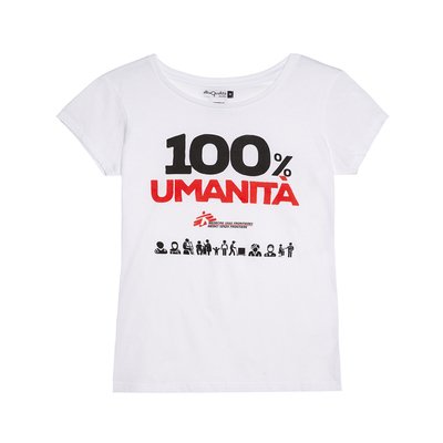 T-shirt donna bianca 100% Umanità