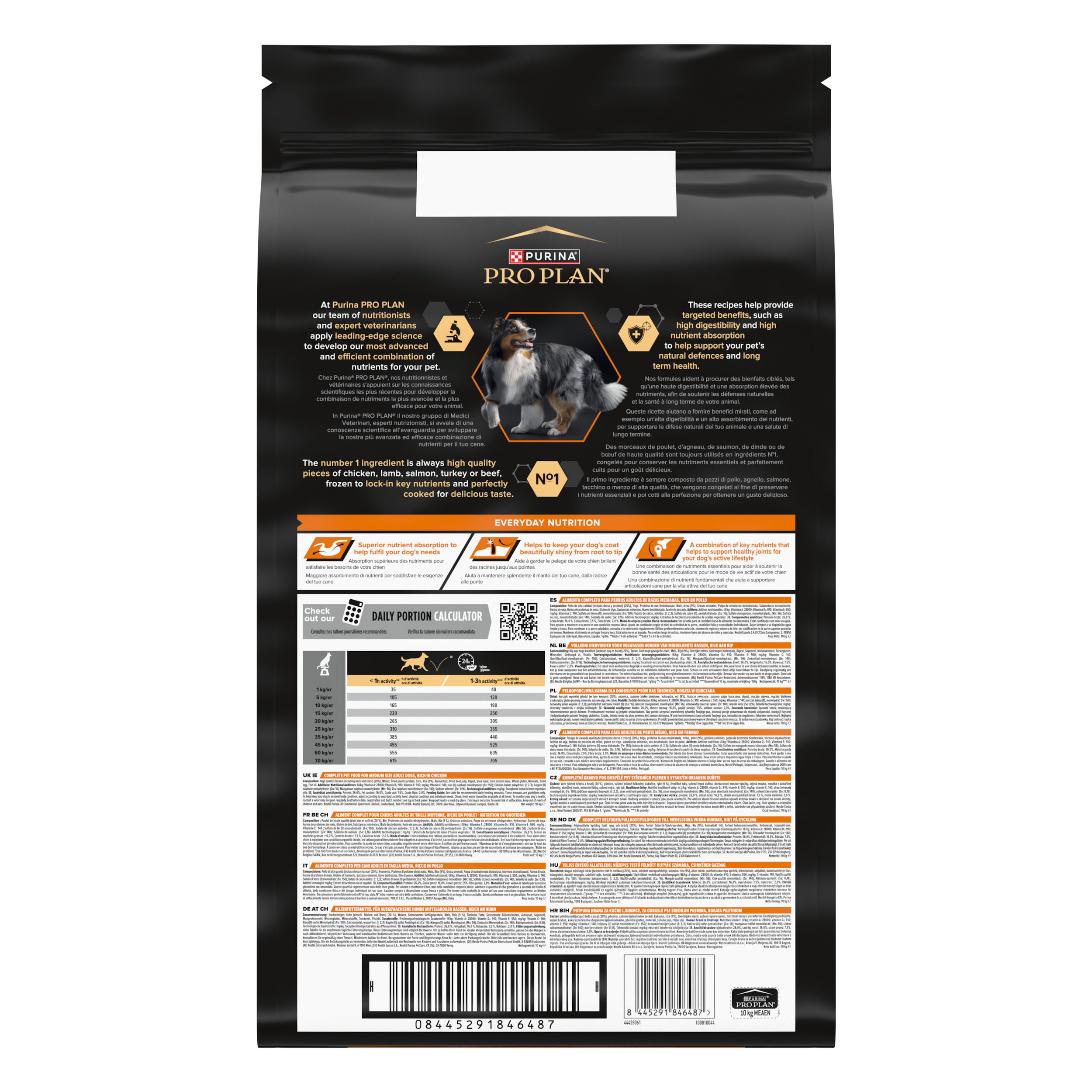 Purina Pro Plan MEDIUM Adult Everyday Nutrition Pollo 10Kg

