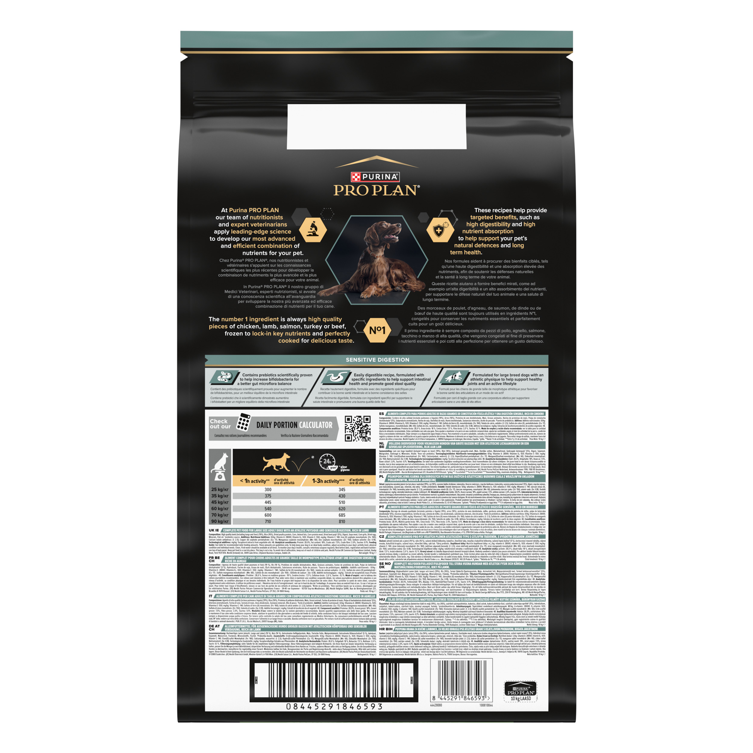 Purina Pro Plan DD LARGE ATHLETIC Adult Sensitive Digestion Agnello 10Kg
