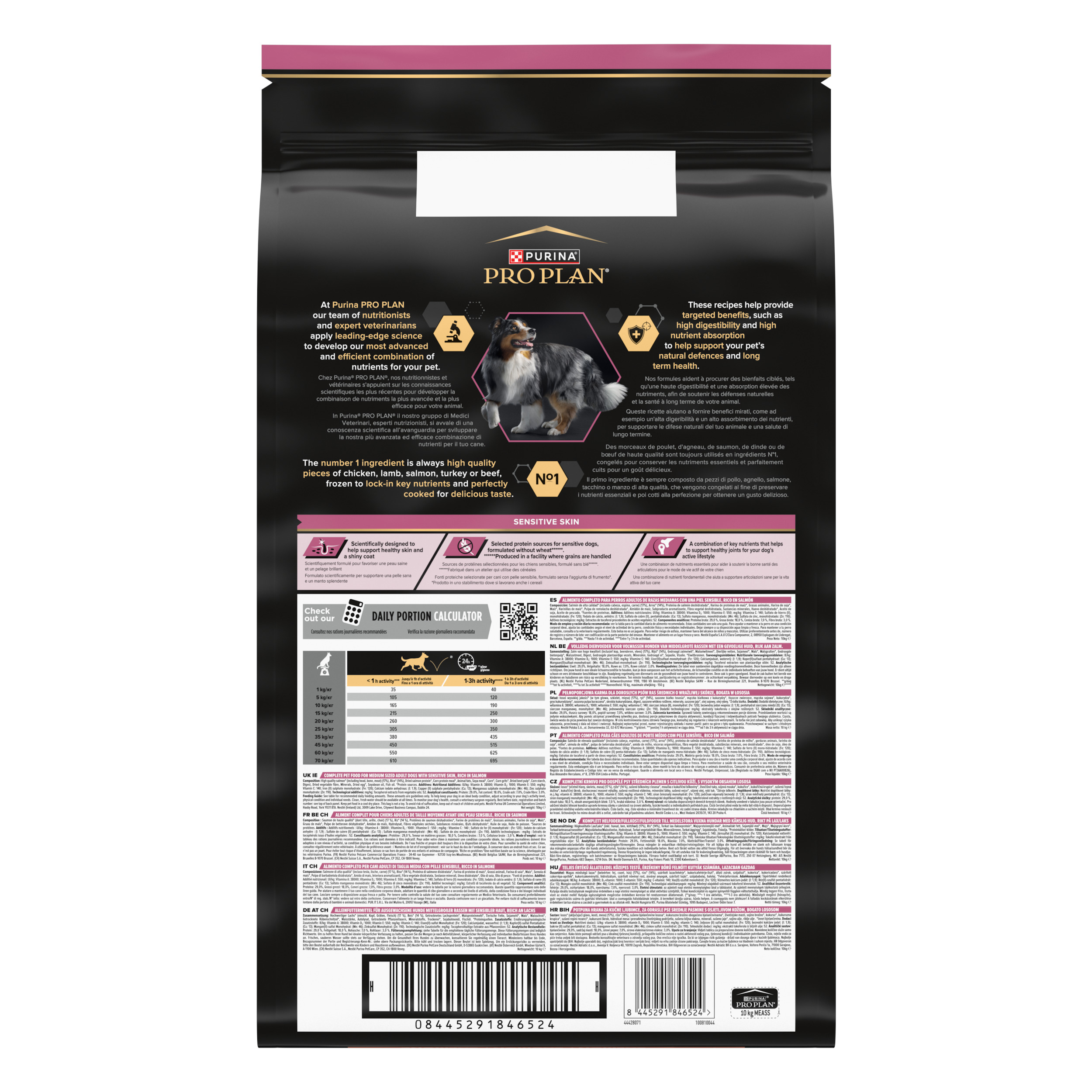 Purina Pro Plan MEDIUM Adult Sensitive Skin Salmone 10Kg

