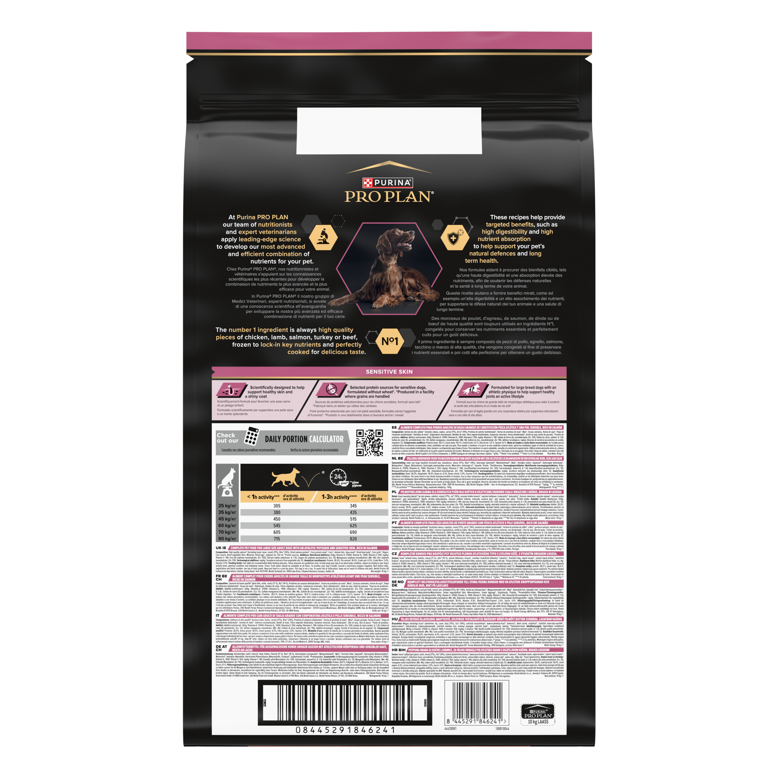 Purina Pro Plan LARGE ATHLETIC Adult Sensitive Skin Salmone 10Kg