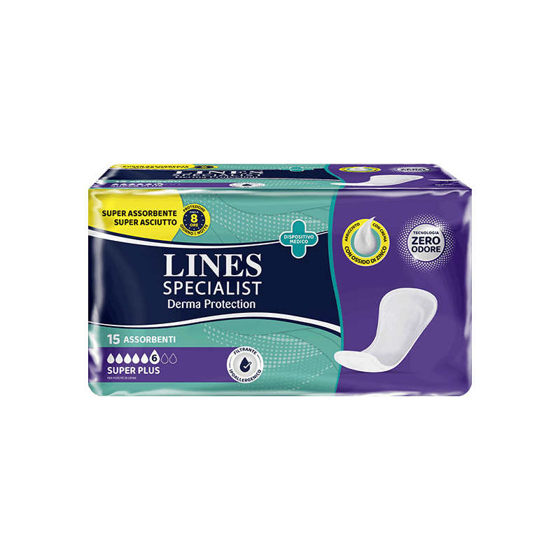 Assorbenti Derma Protection Super Plus - 15 pezzi
 Assorbenti Sagomati Derma Protection Unisex Super Plus